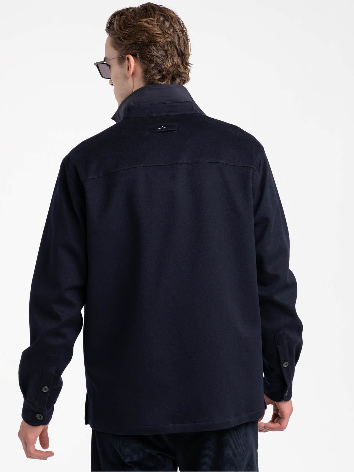 Navy Cashmere Overshirt