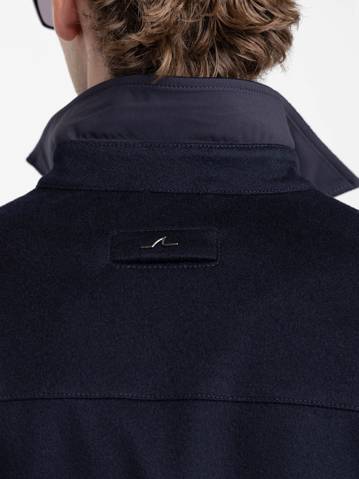 Navy Cashmere Overshirt