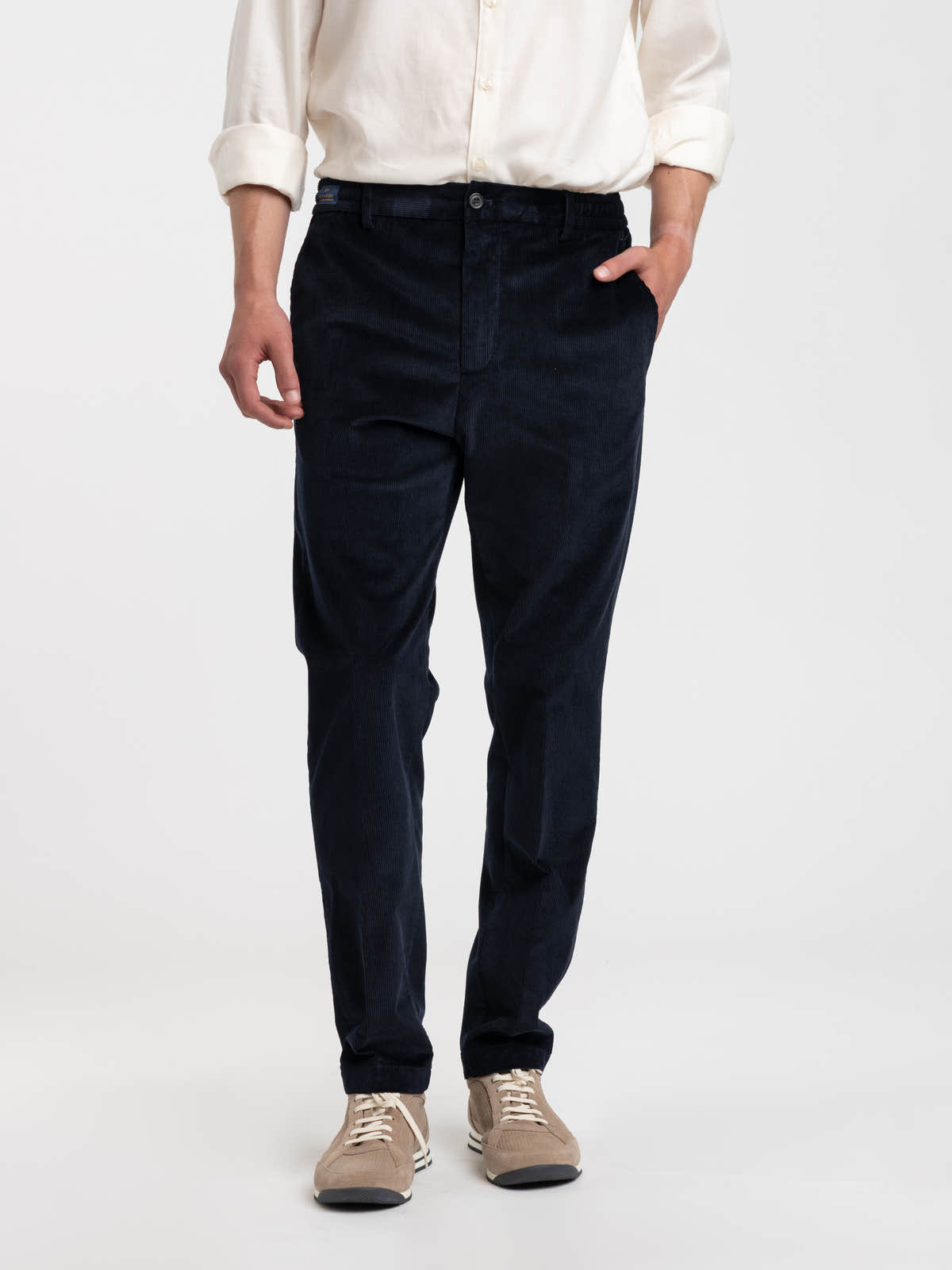 Navy Corduroy Chino Pants