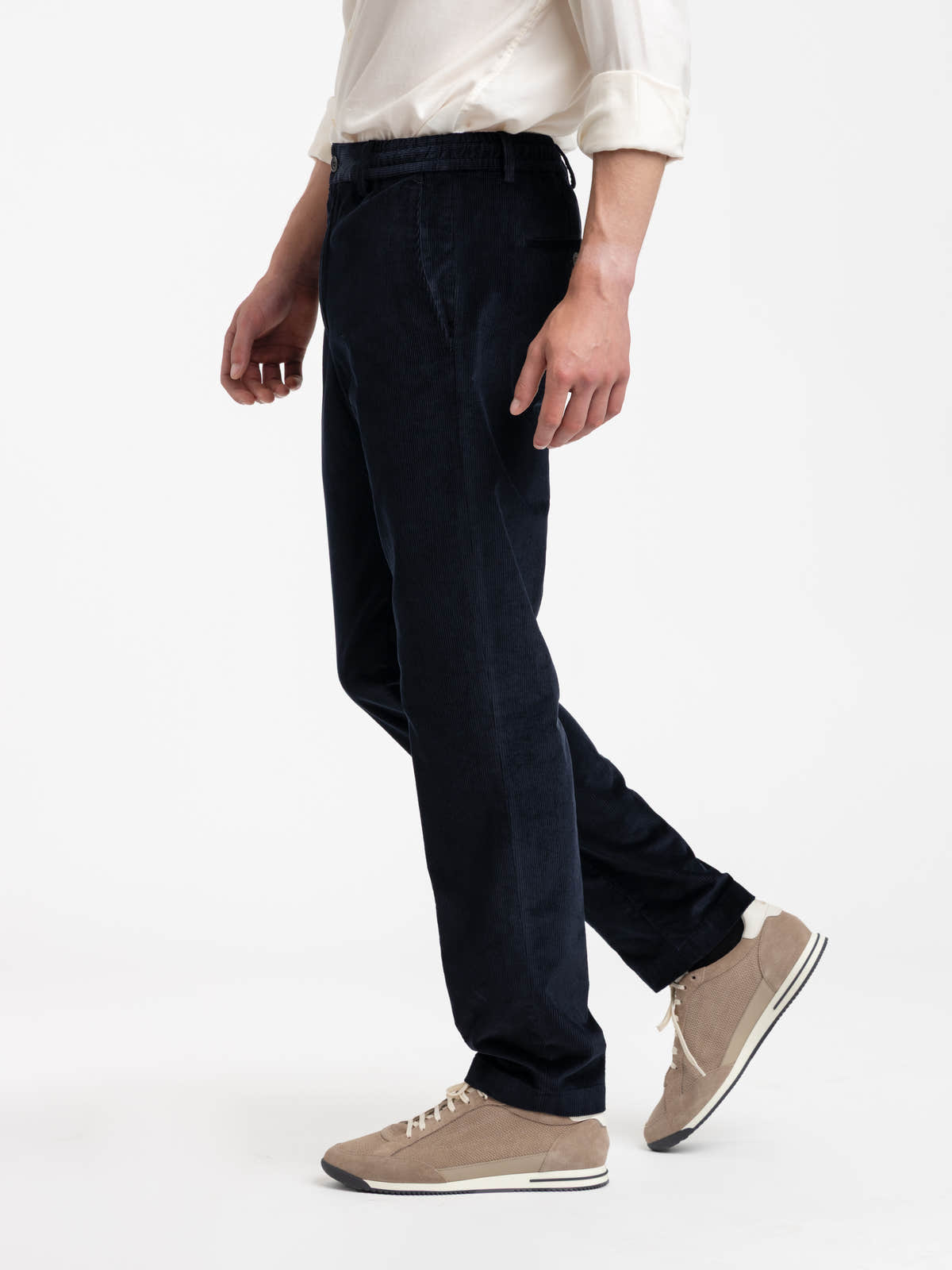 Navy Corduroy Chino Pants