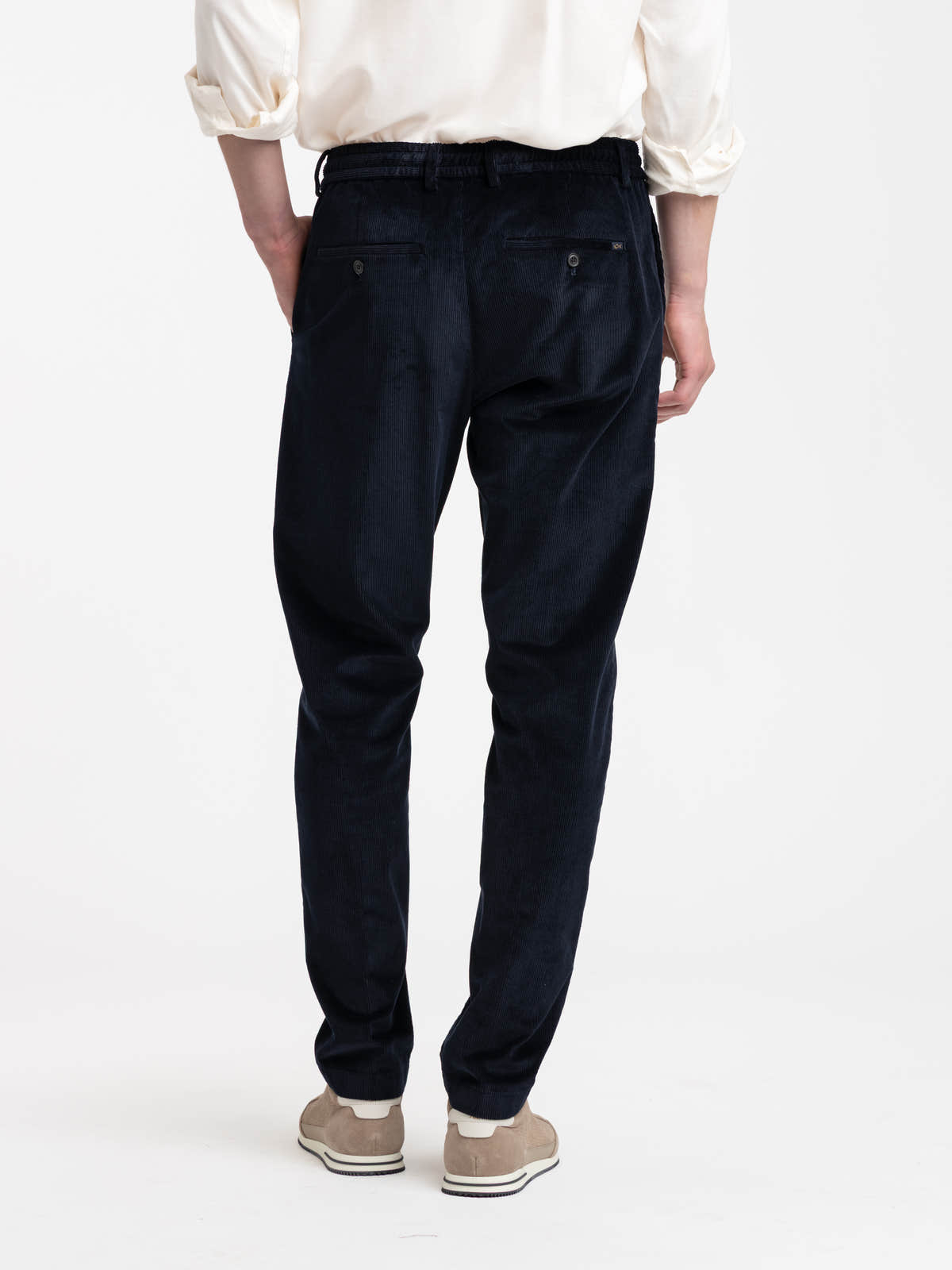 Navy Corduroy Chino Pants