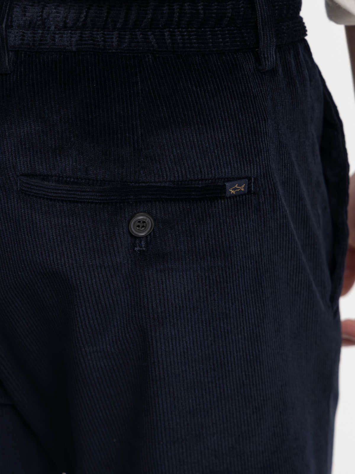 Navy Corduroy Chino Pants