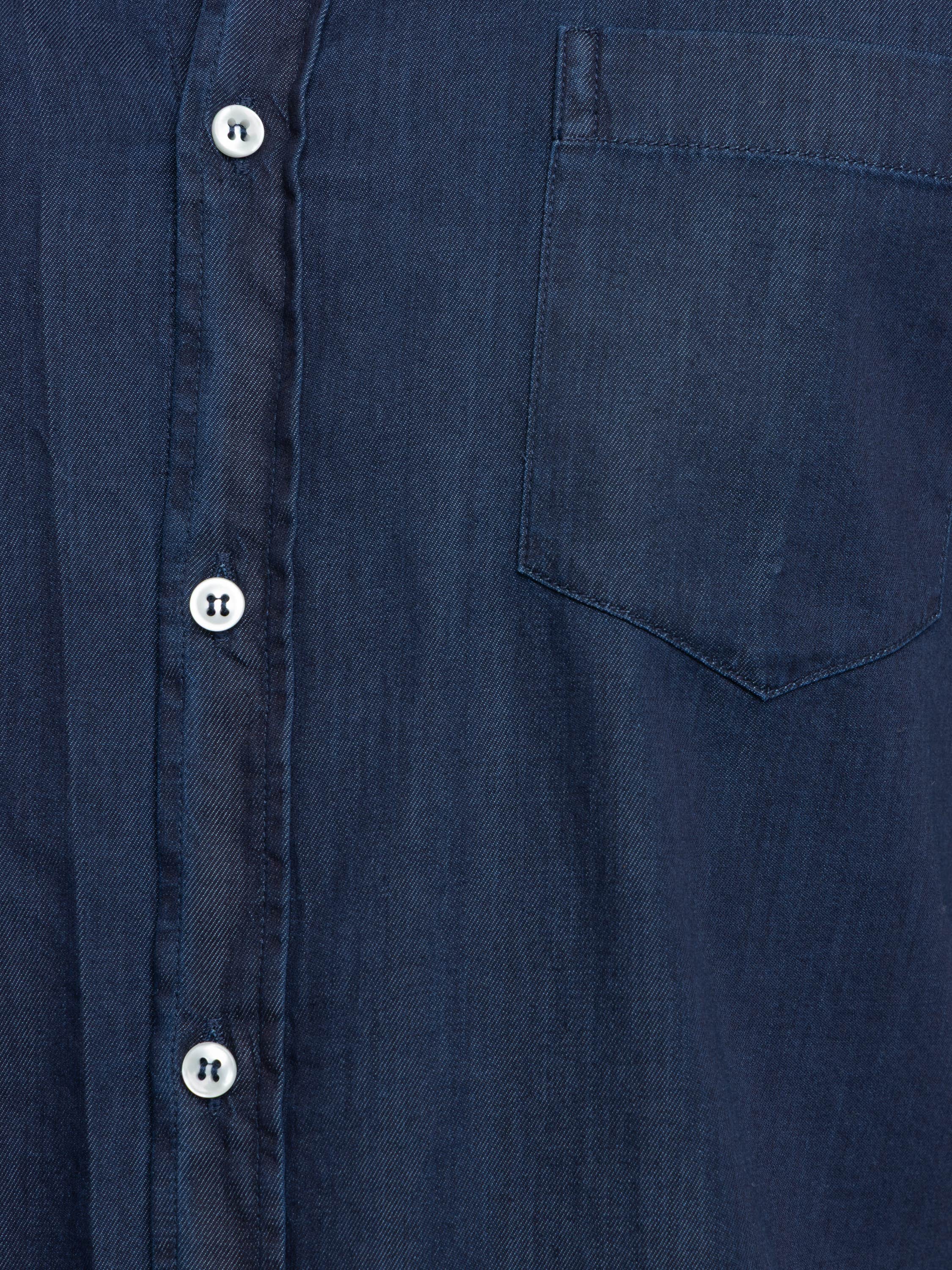Navy Giza Cotton X-Soft Denim Shirt