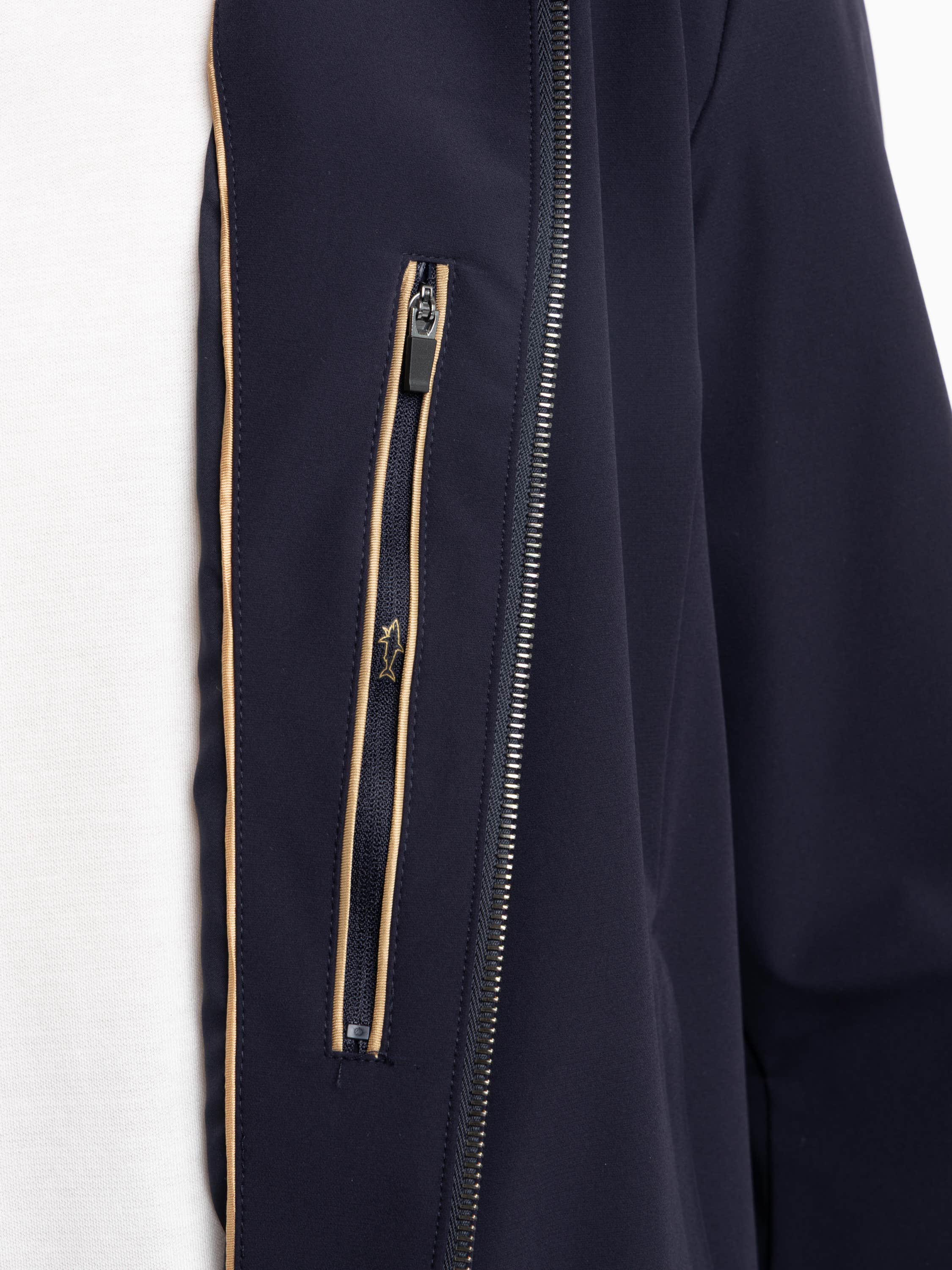 Navy Slim Fit Hooded Jacket