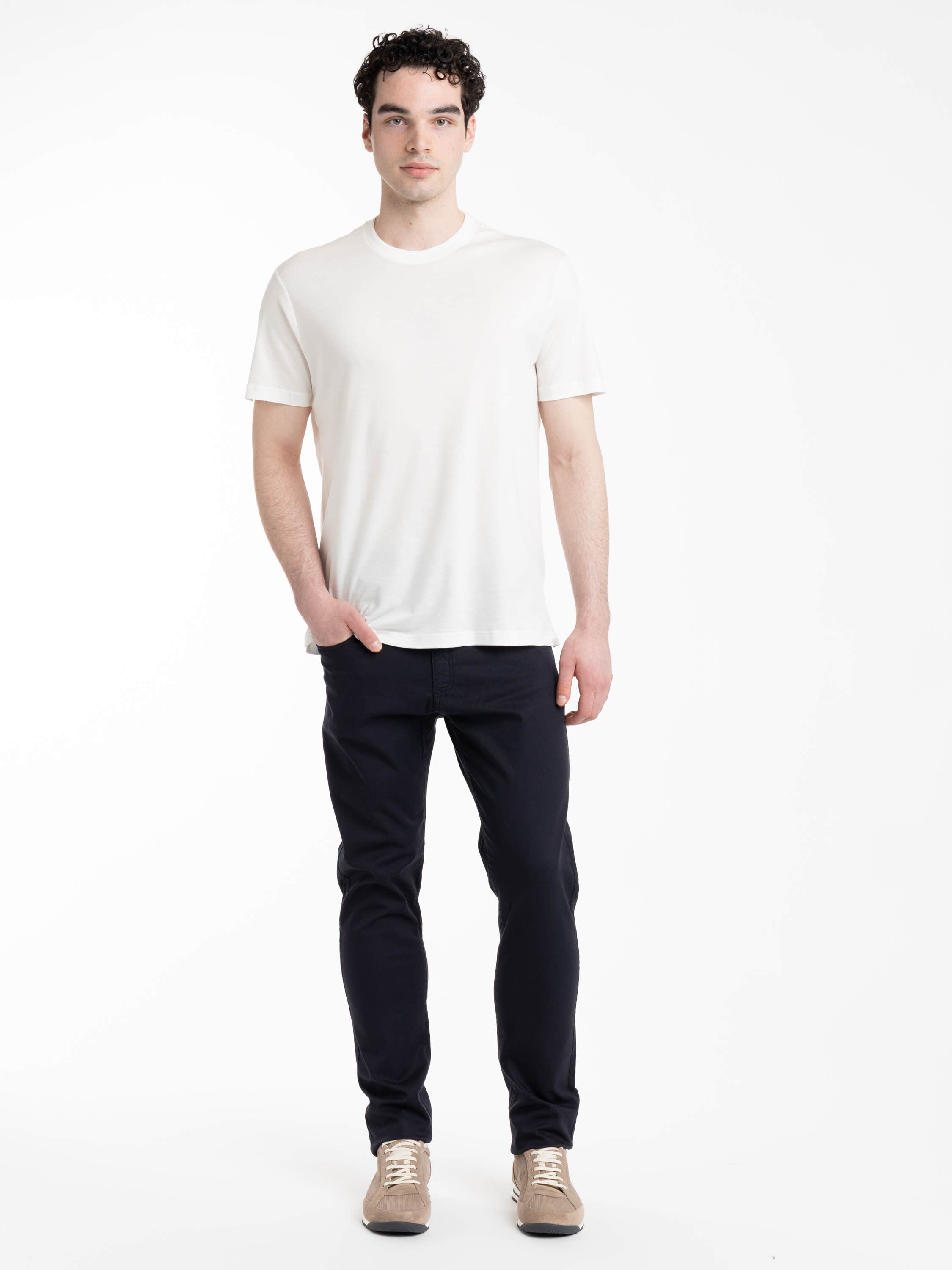 Navy Stretch Trousers