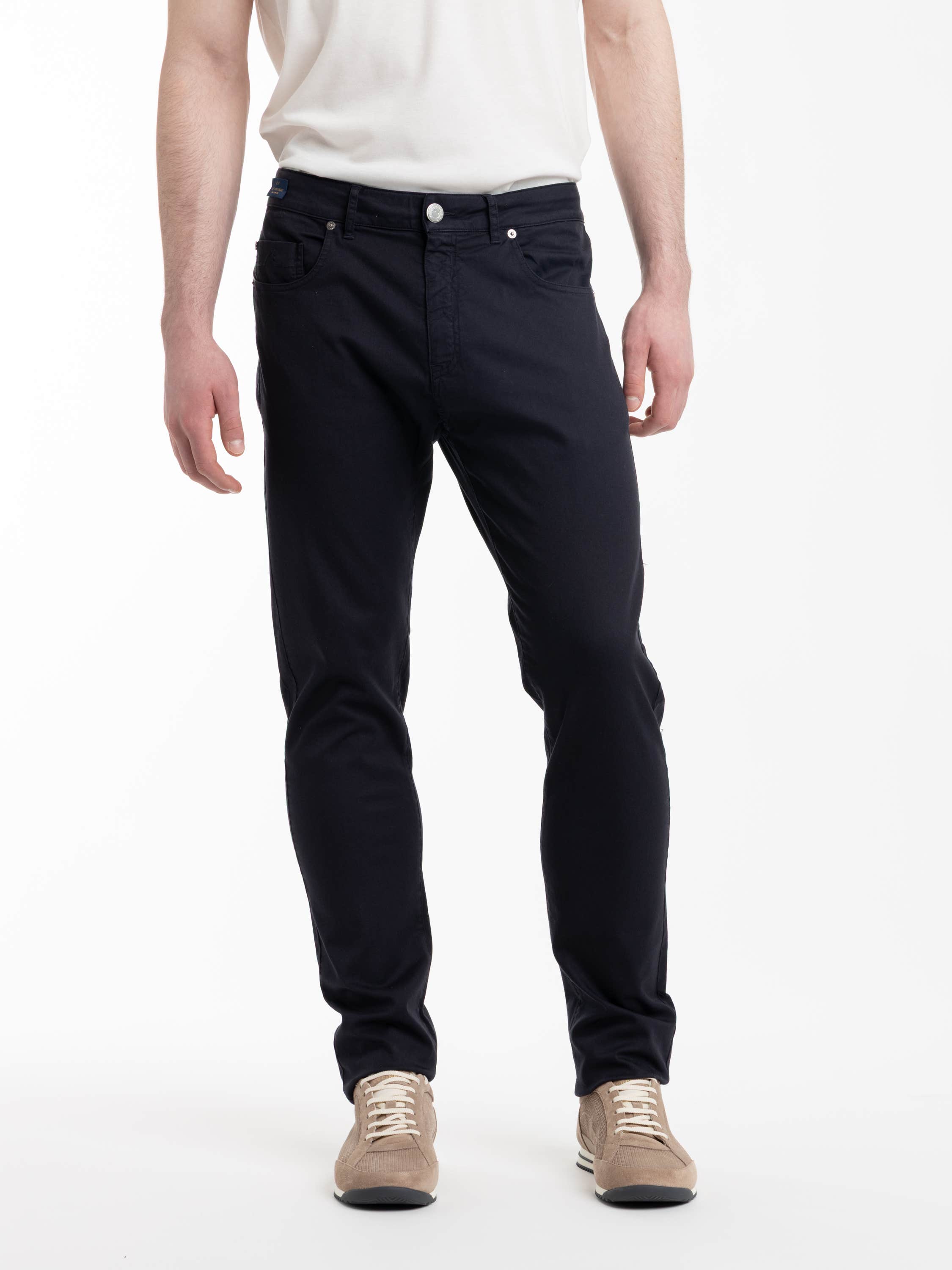 Navy Stretch Trousers