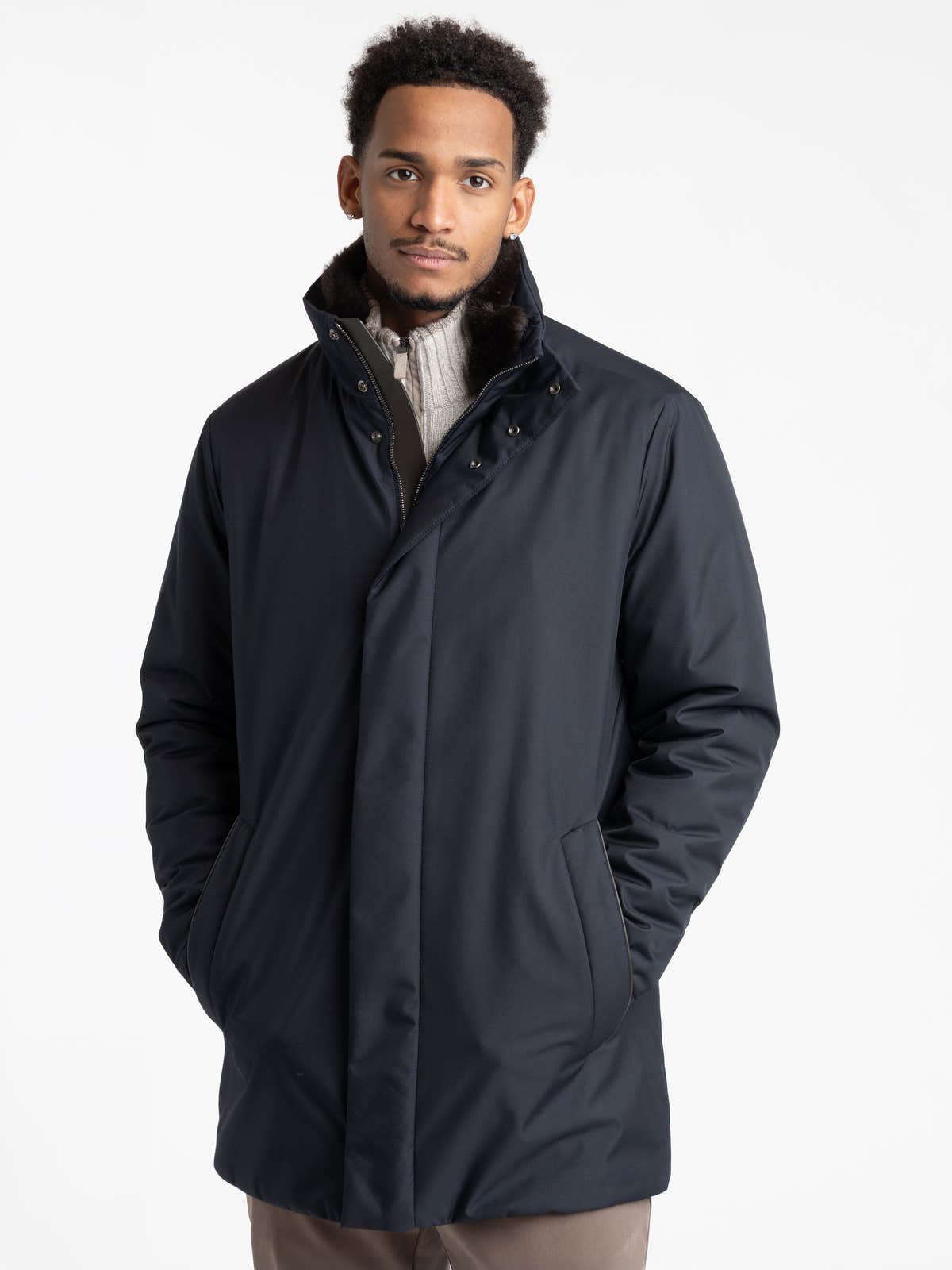 Navy Waterproof Stretch Parka