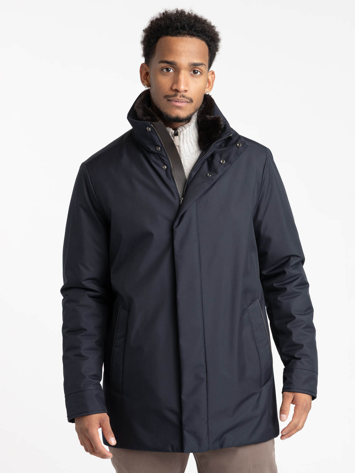 Navy Waterproof Stretch Parka