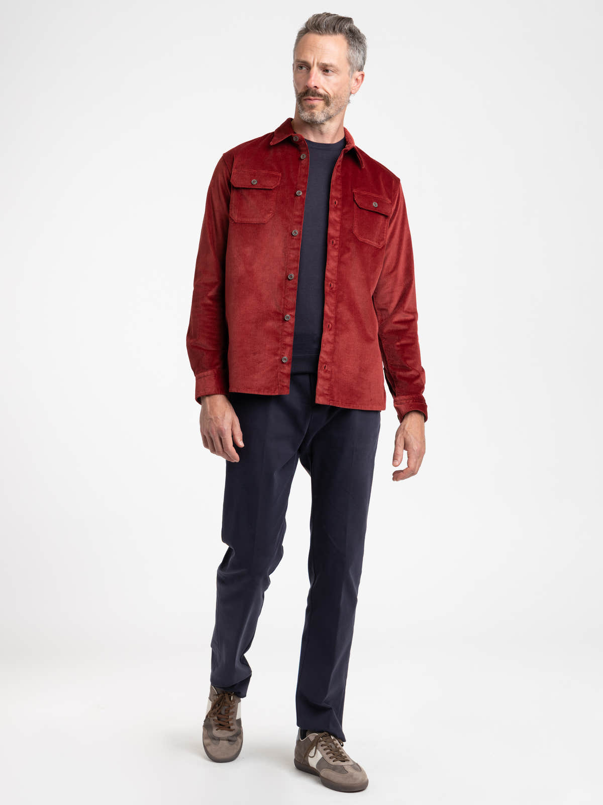 Red Corduroy Overshirt