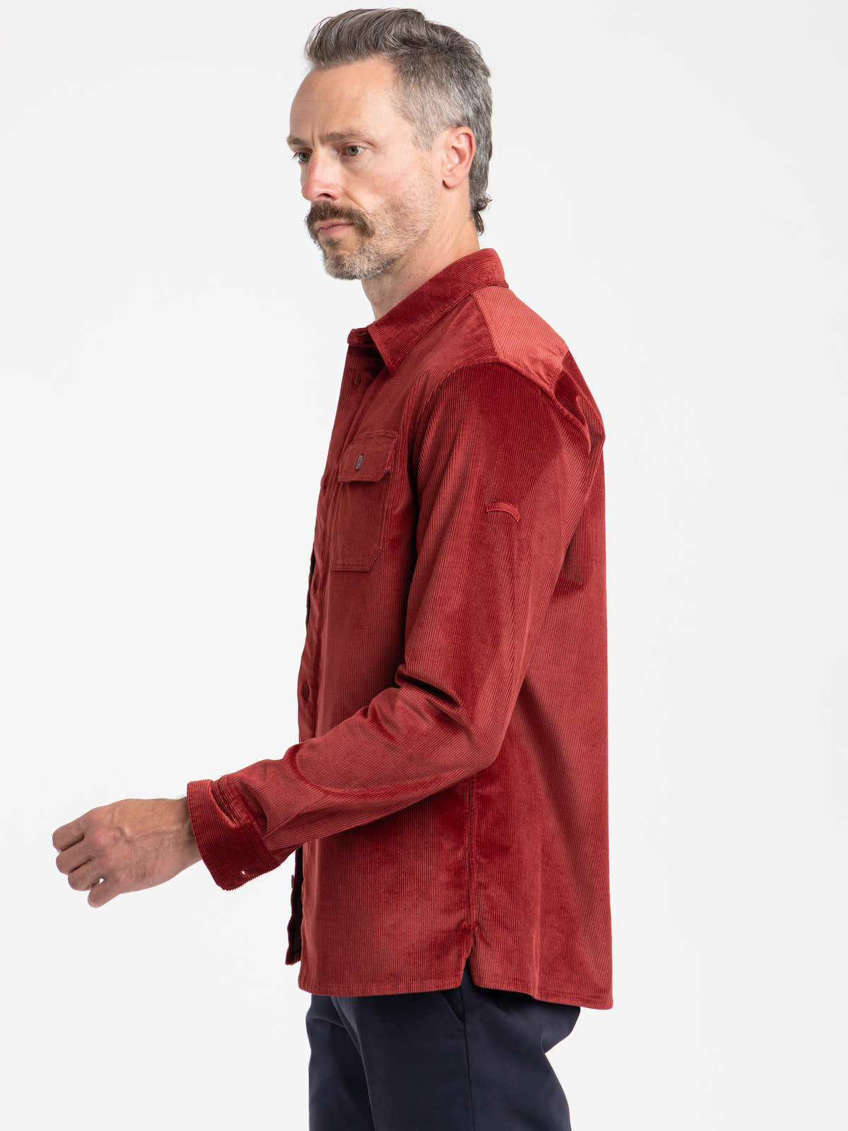 Red Corduroy Overshirt