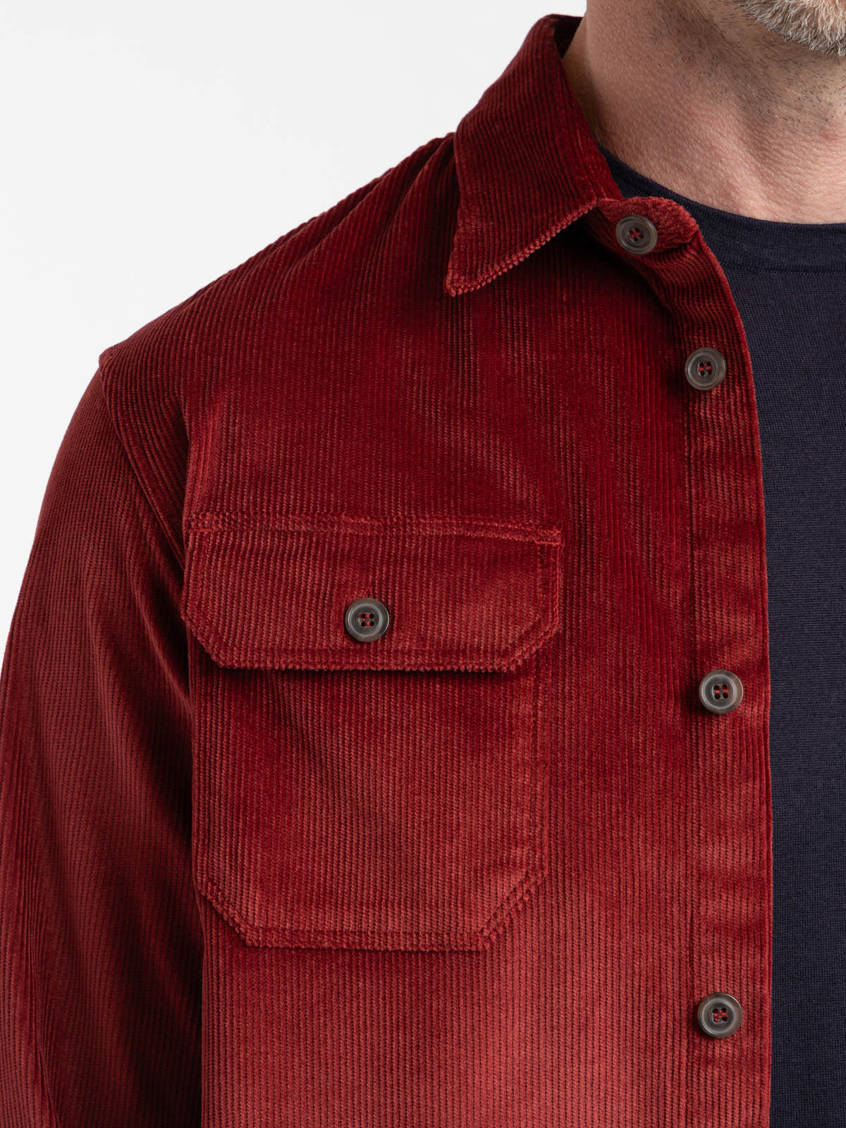 Red Corduroy Overshirt