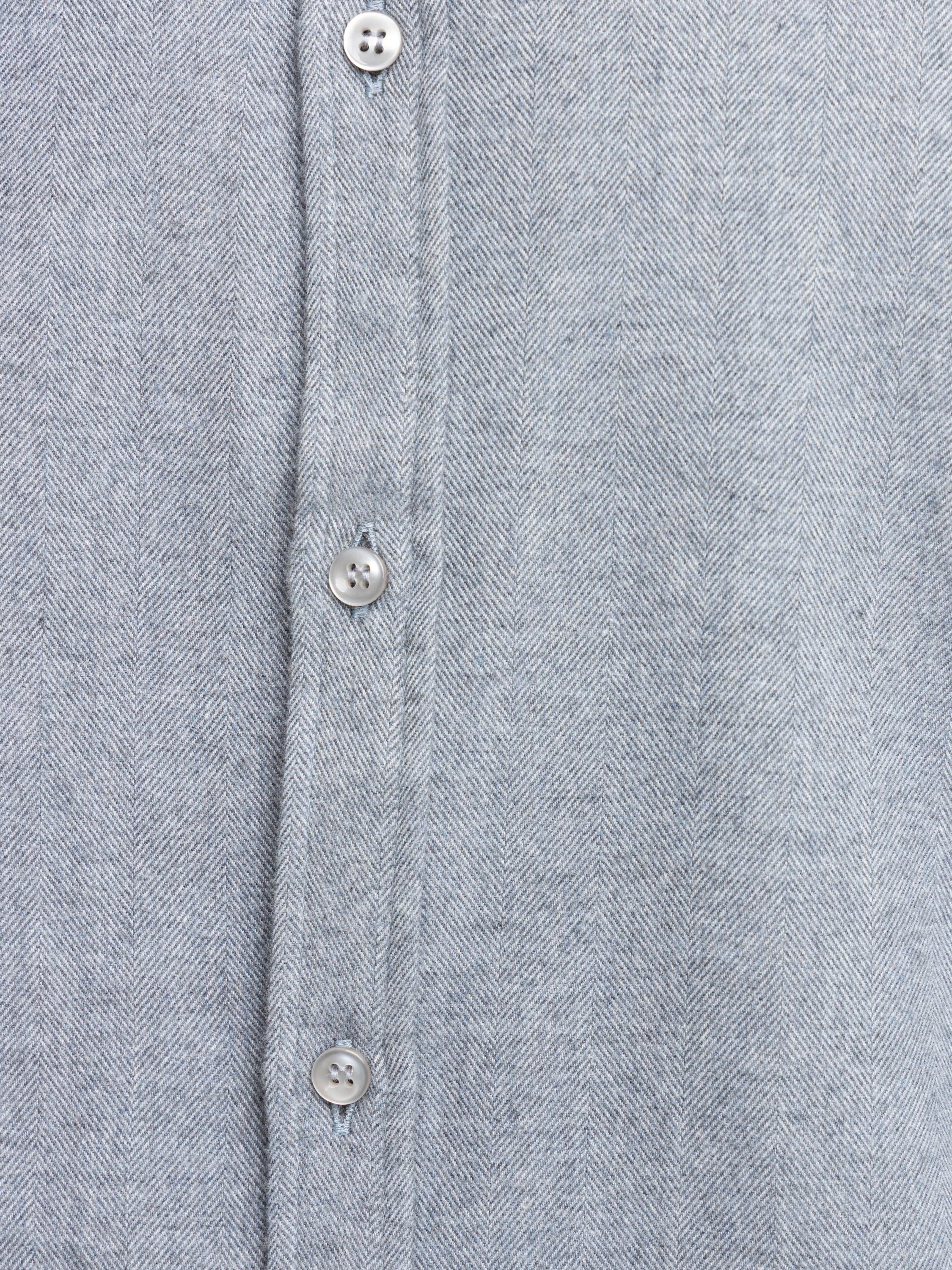 Grey/Blue Flannel Sport Shirt