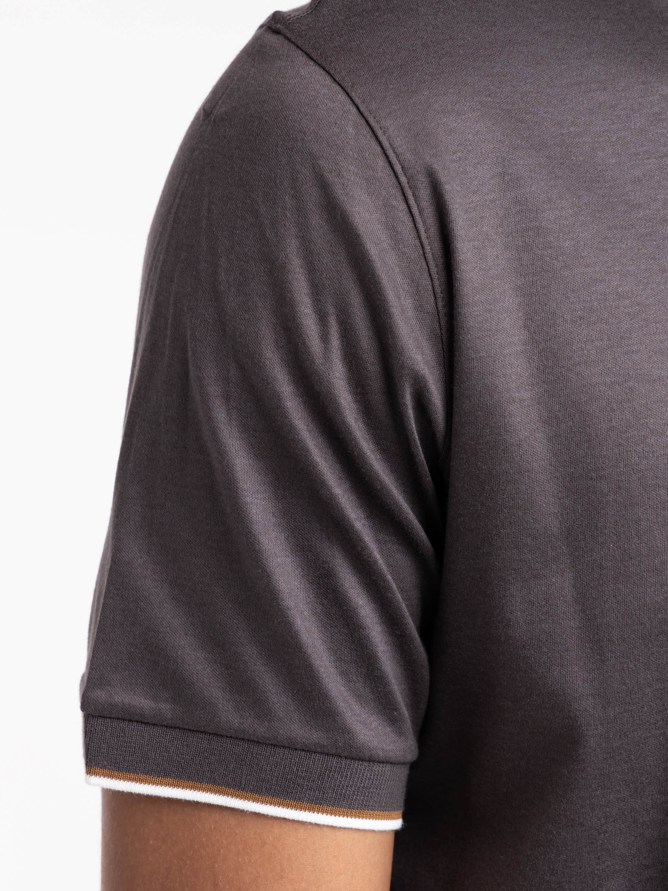 Grey Cotton Short-Sleeve T-shirt