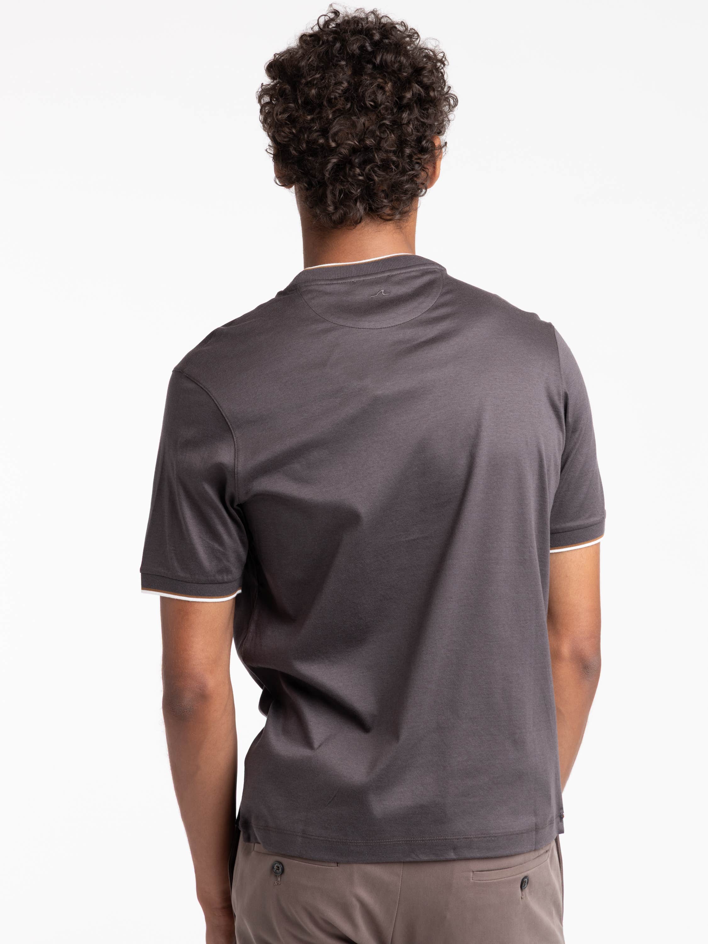 Grey Cotton Short-Sleeve T-shirt