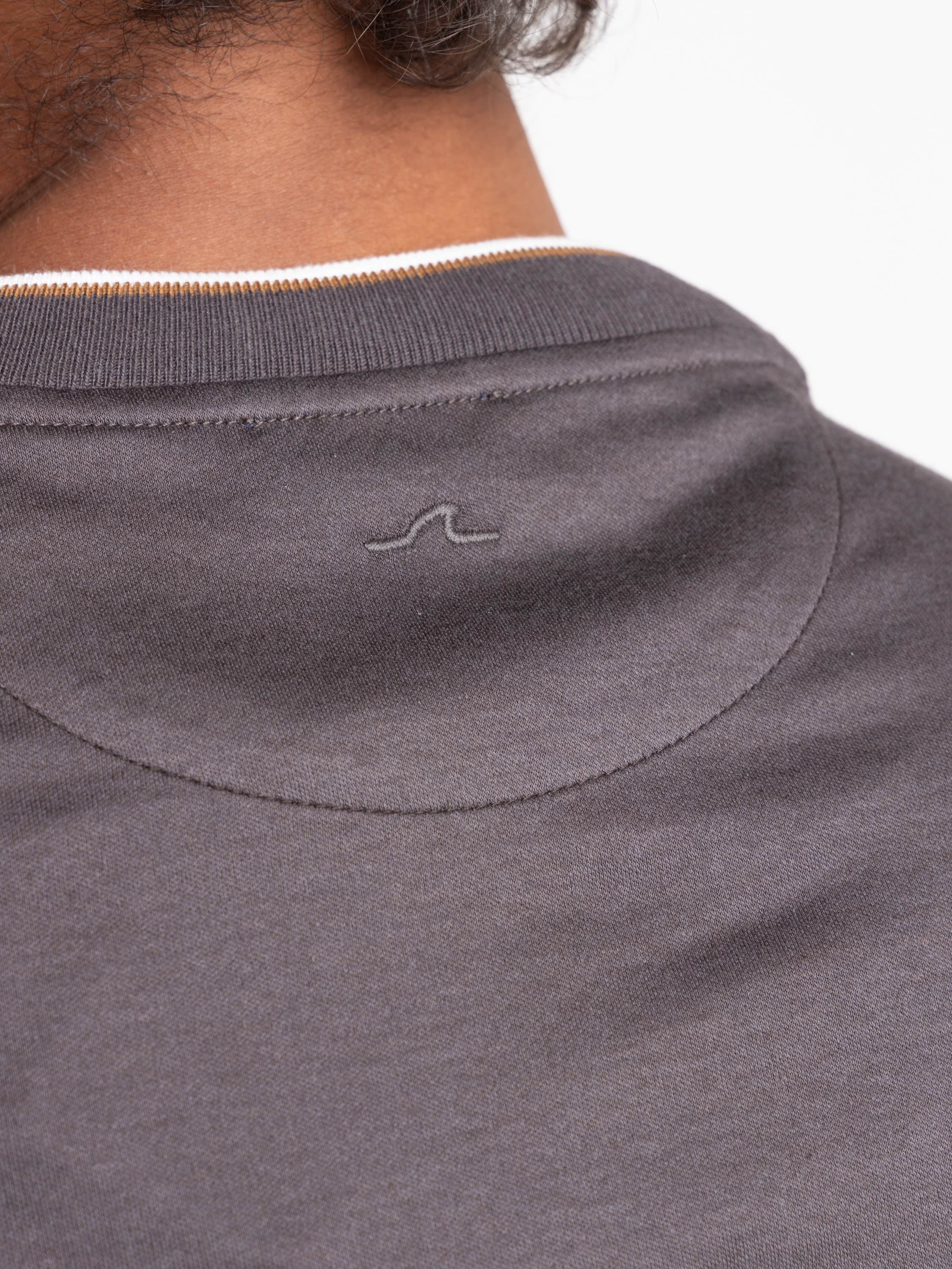 Grey Cotton Short-Sleeve T-shirt