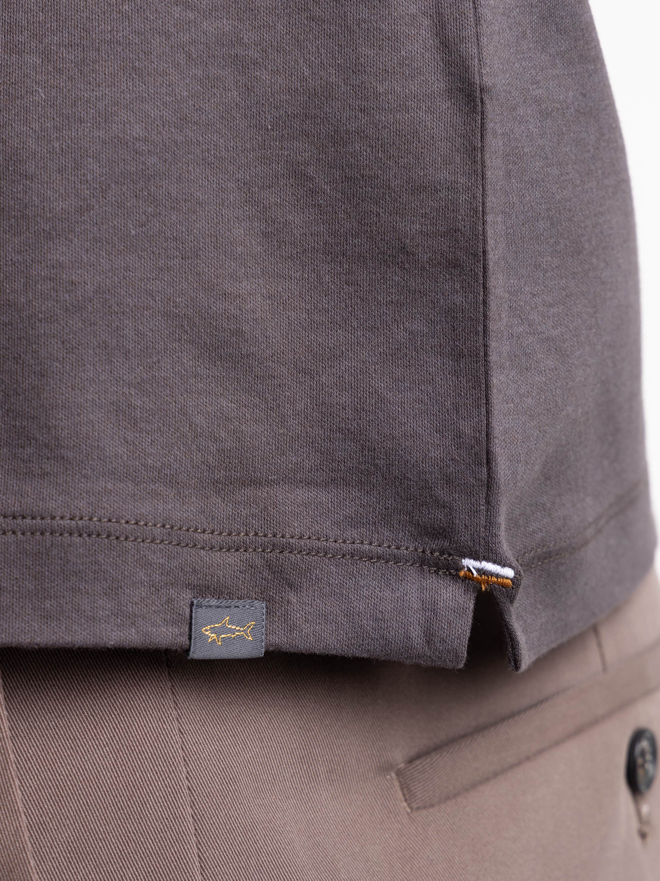 Grey Cotton Short-Sleeve T-shirt