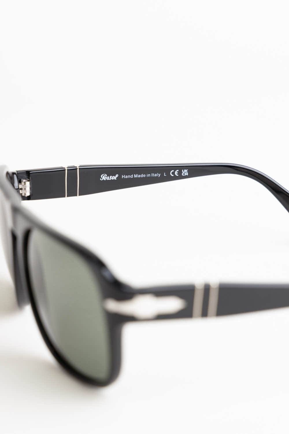 Black/Green Squared Pilot Sunglasses
