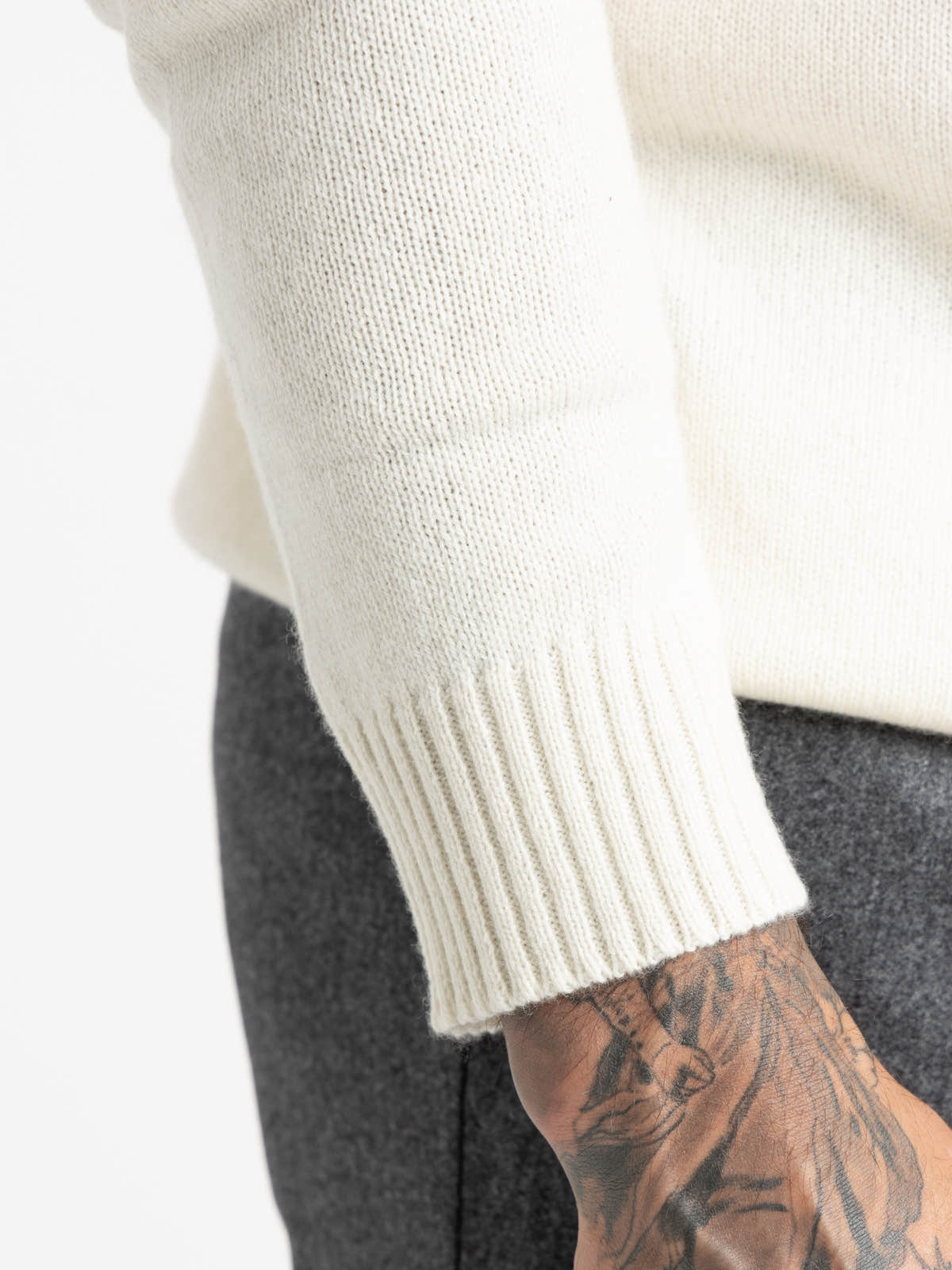 White Cashmere Turtleneck Sweater