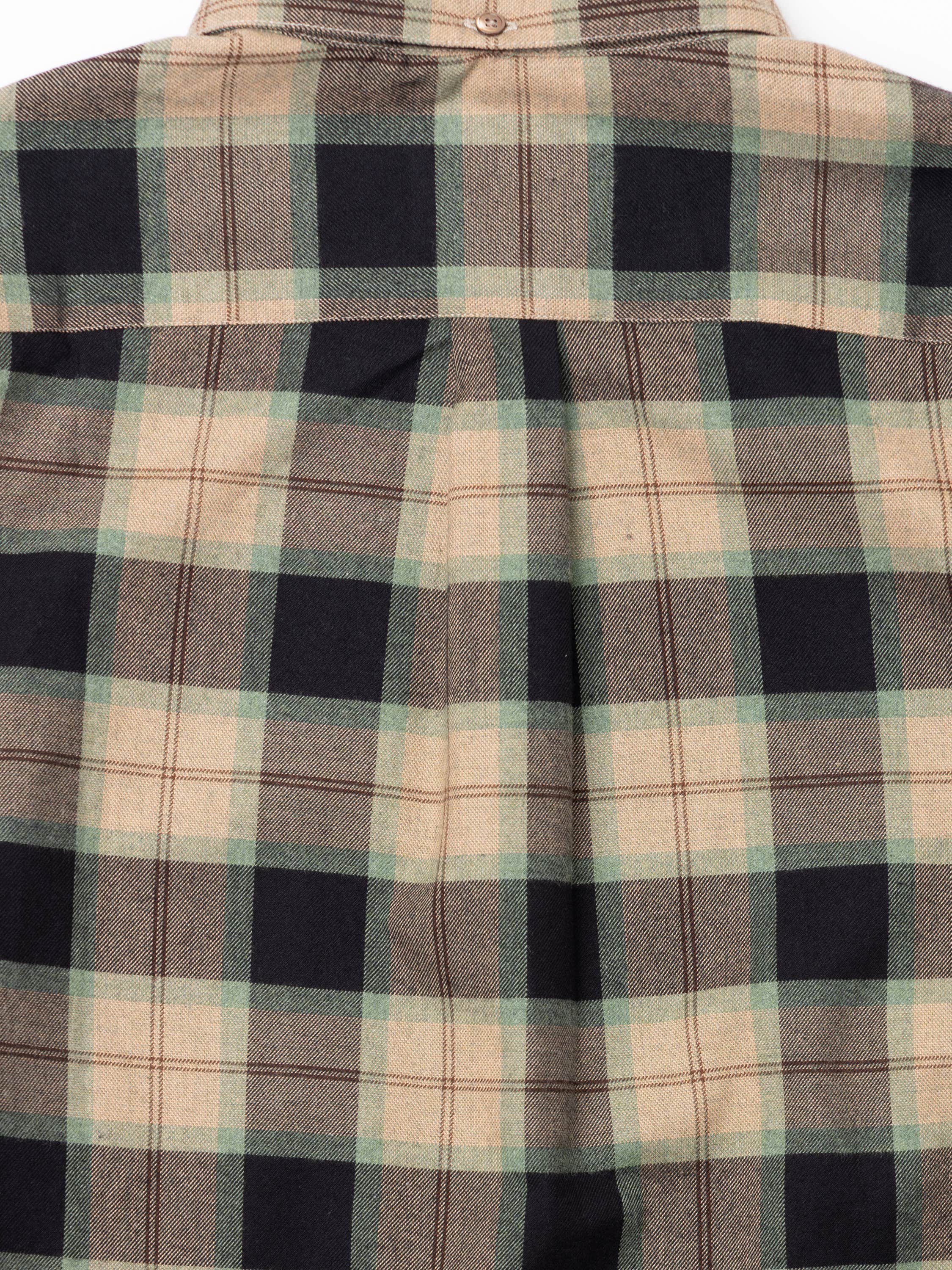 Bass Brown-Green Check Sport Shirt