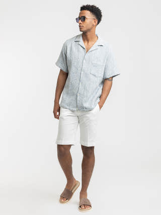 Portuguese Flannel Blue Pascal Short Sleeve Shirt