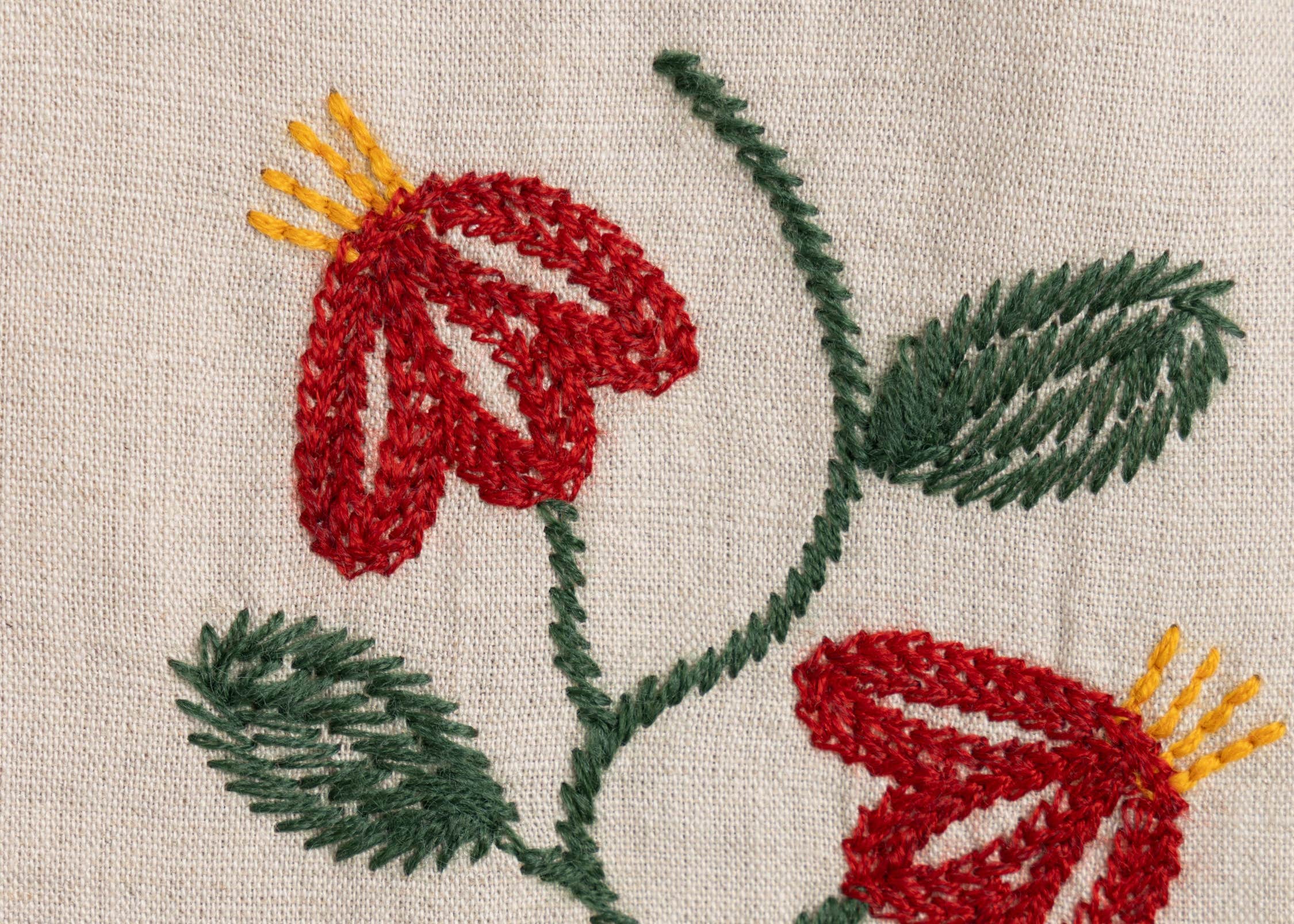Branch Embroidery Camp Collar Shirt