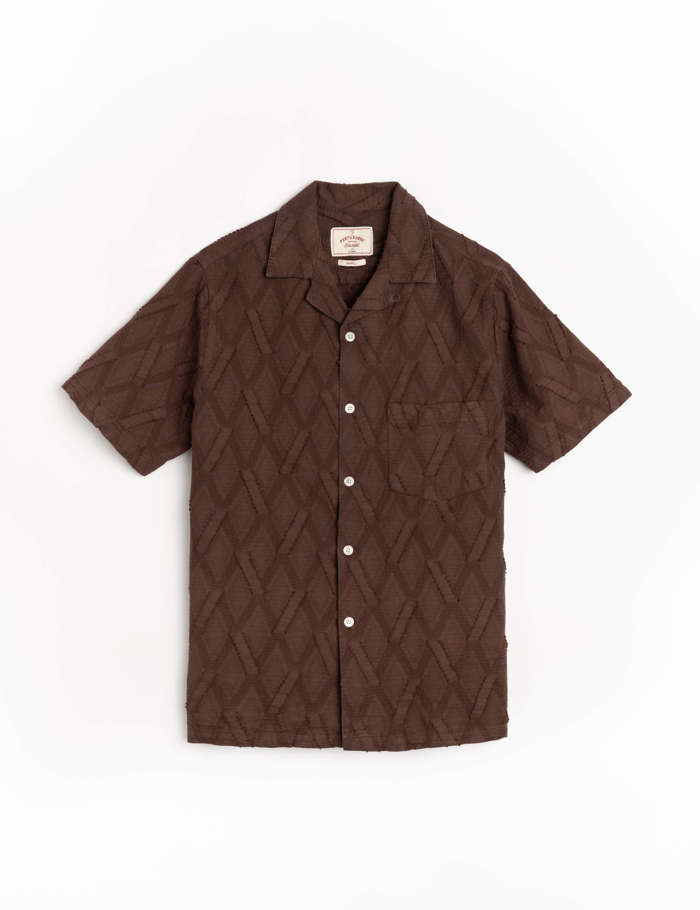 Chocolate Brown Ike Camp Collar Shirt