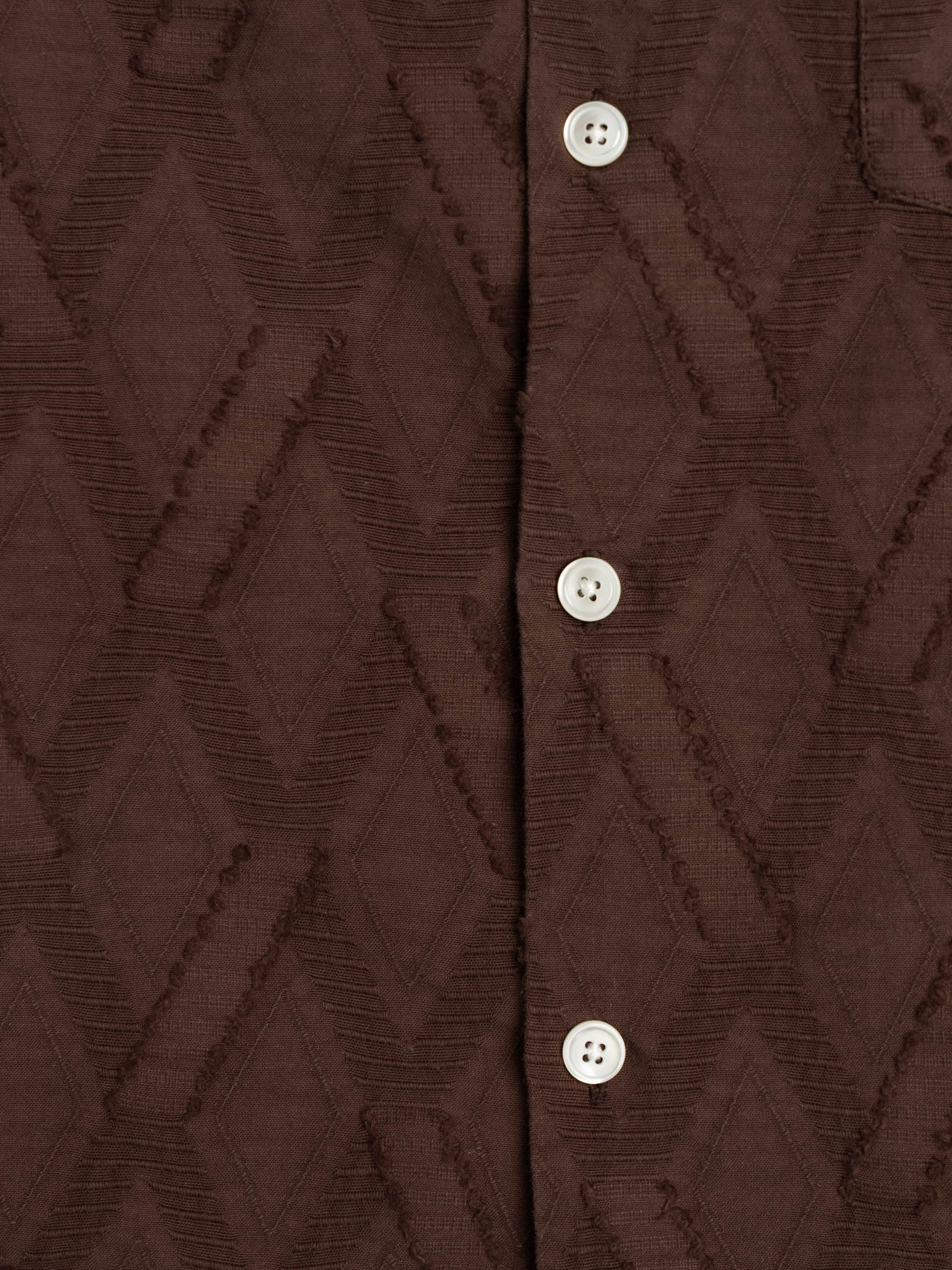 Chocolate Brown Ike Camp Collar Shirt