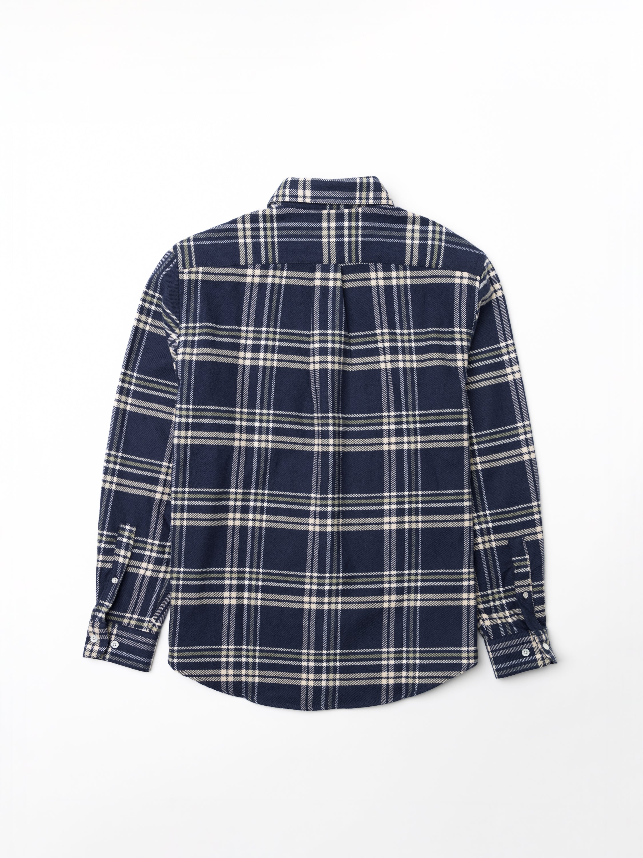 Front Dark Blue-White Check Sport Shirt – The Helm Clothing