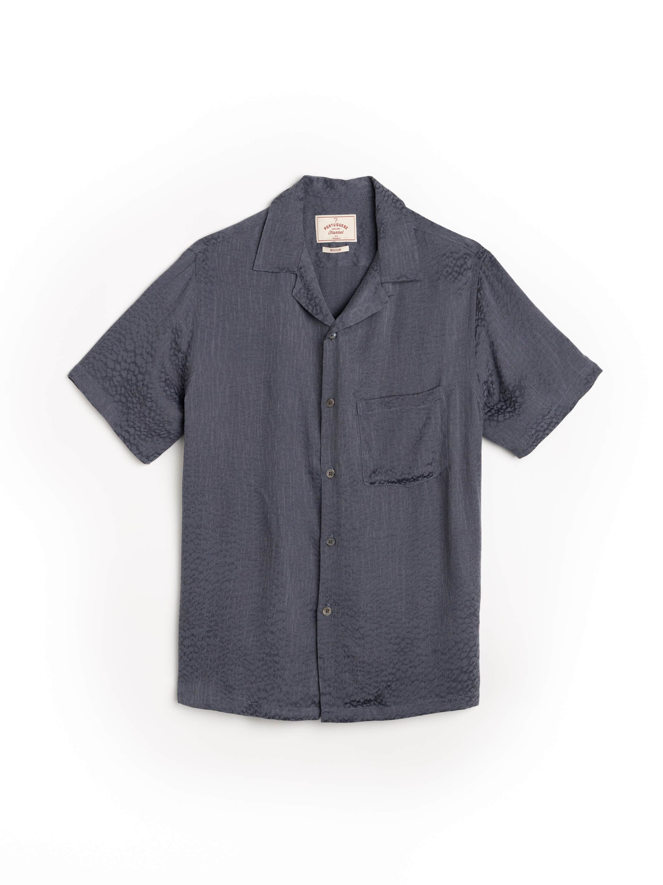 Finger Print Camp Collar Shirt