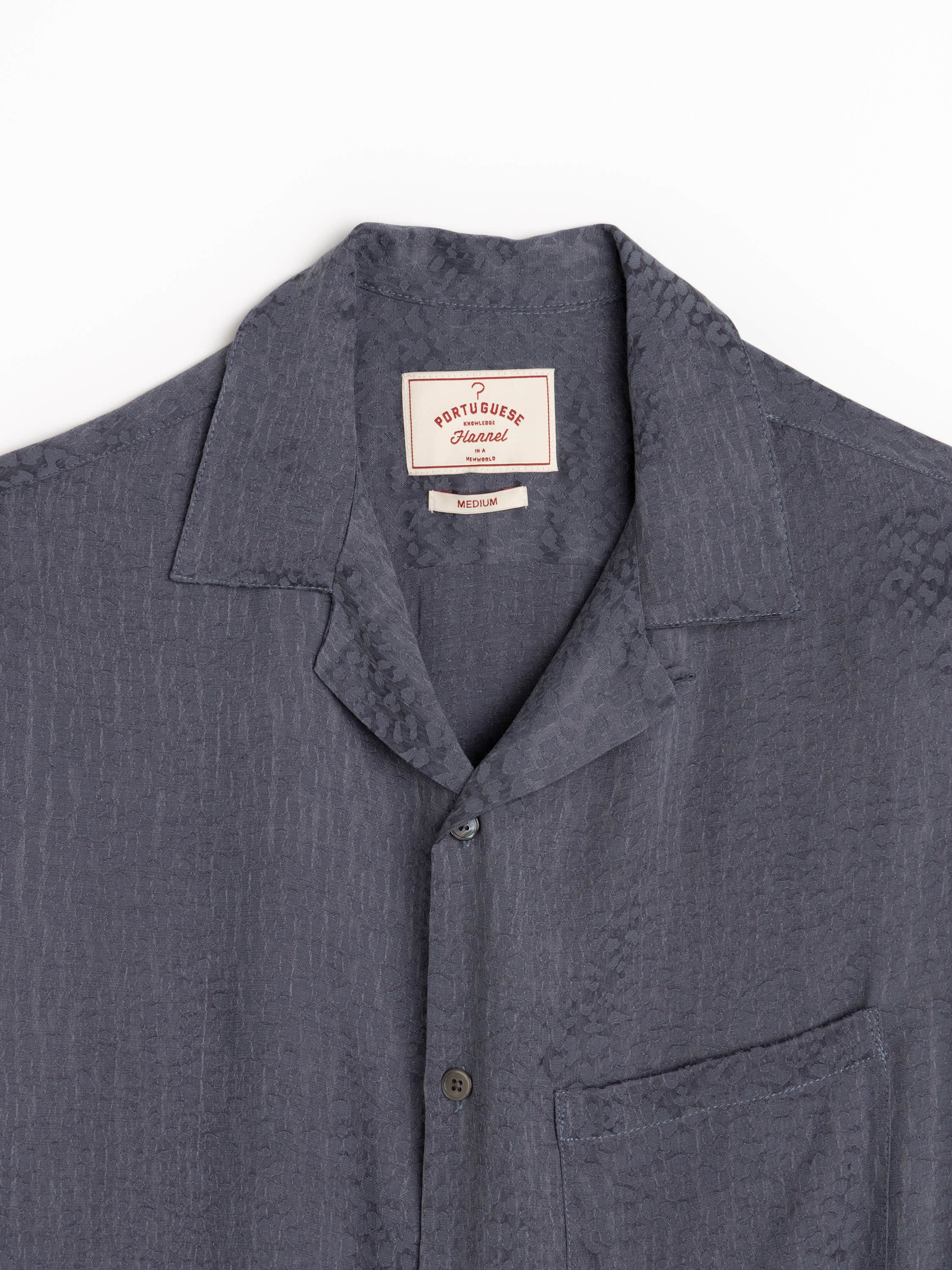 Finger Print Camp Collar Shirt
