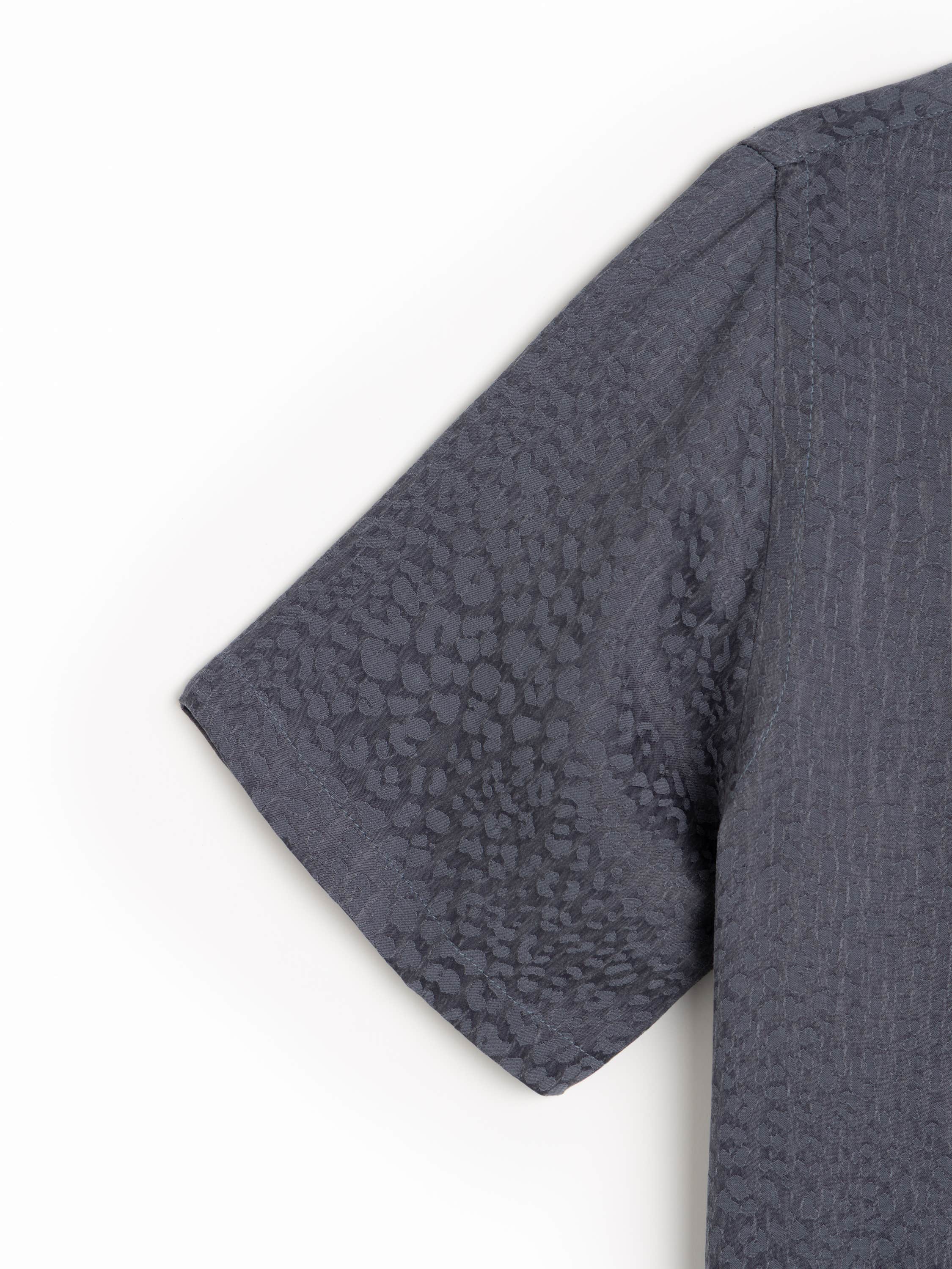 Finger Print Camp Collar Shirt