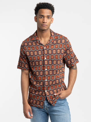 Portuguese Flannel Geometric Knit Shirt