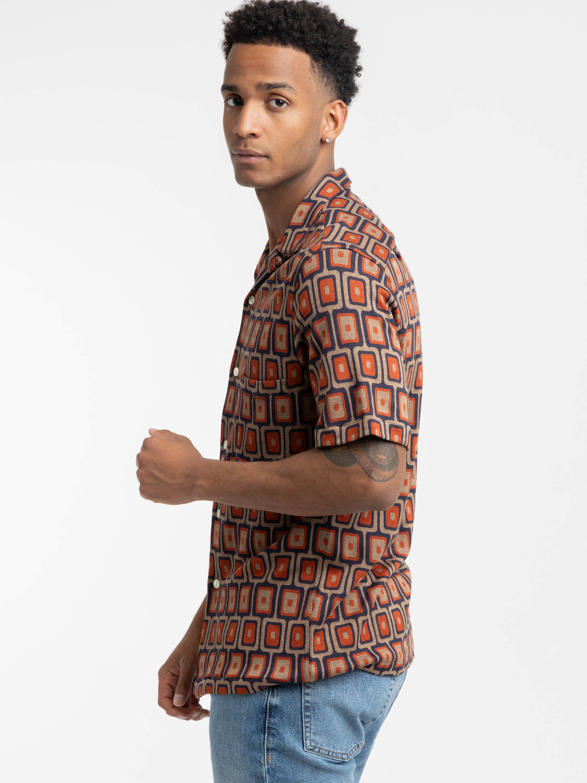 Geometric Knit Shirt