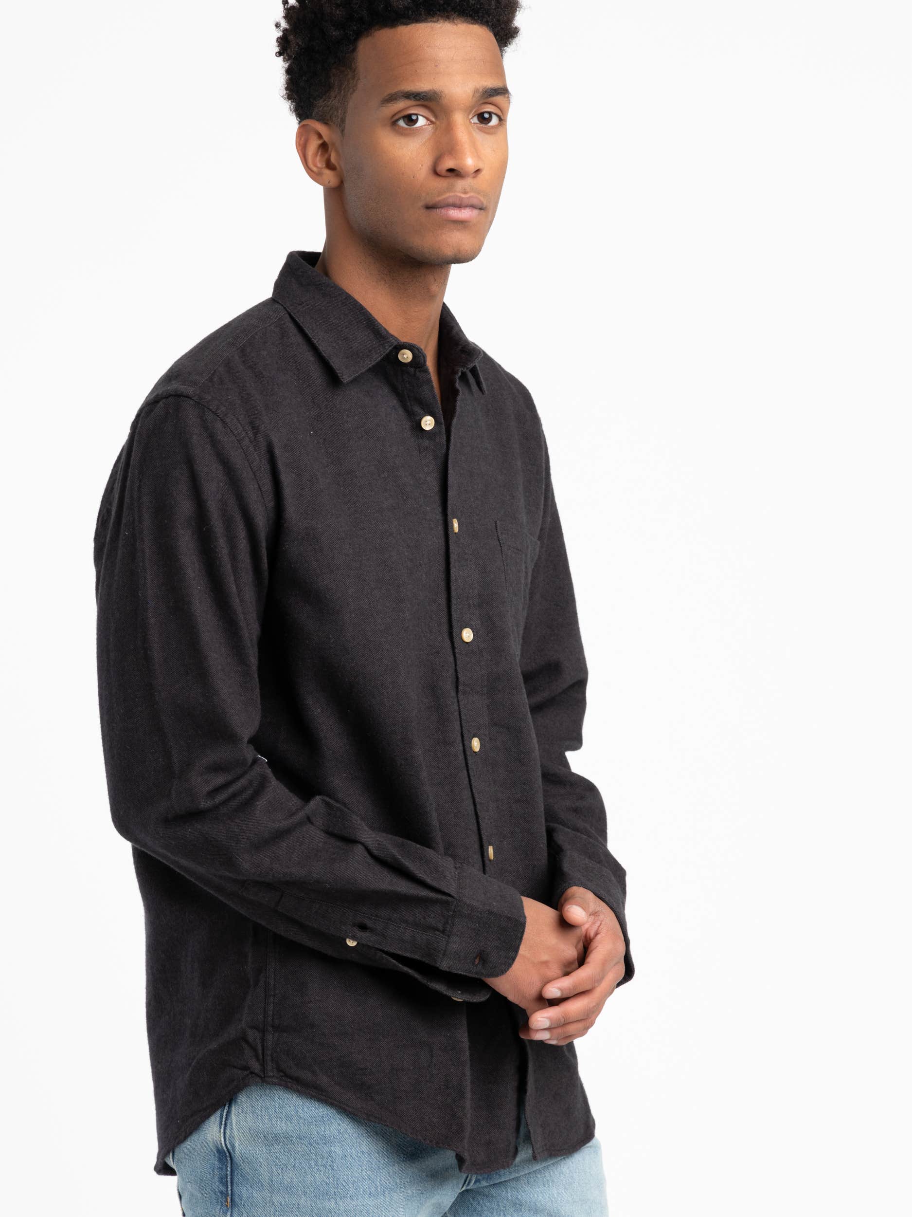 Grey Teca Flannel Shirt – The Helm Clothing