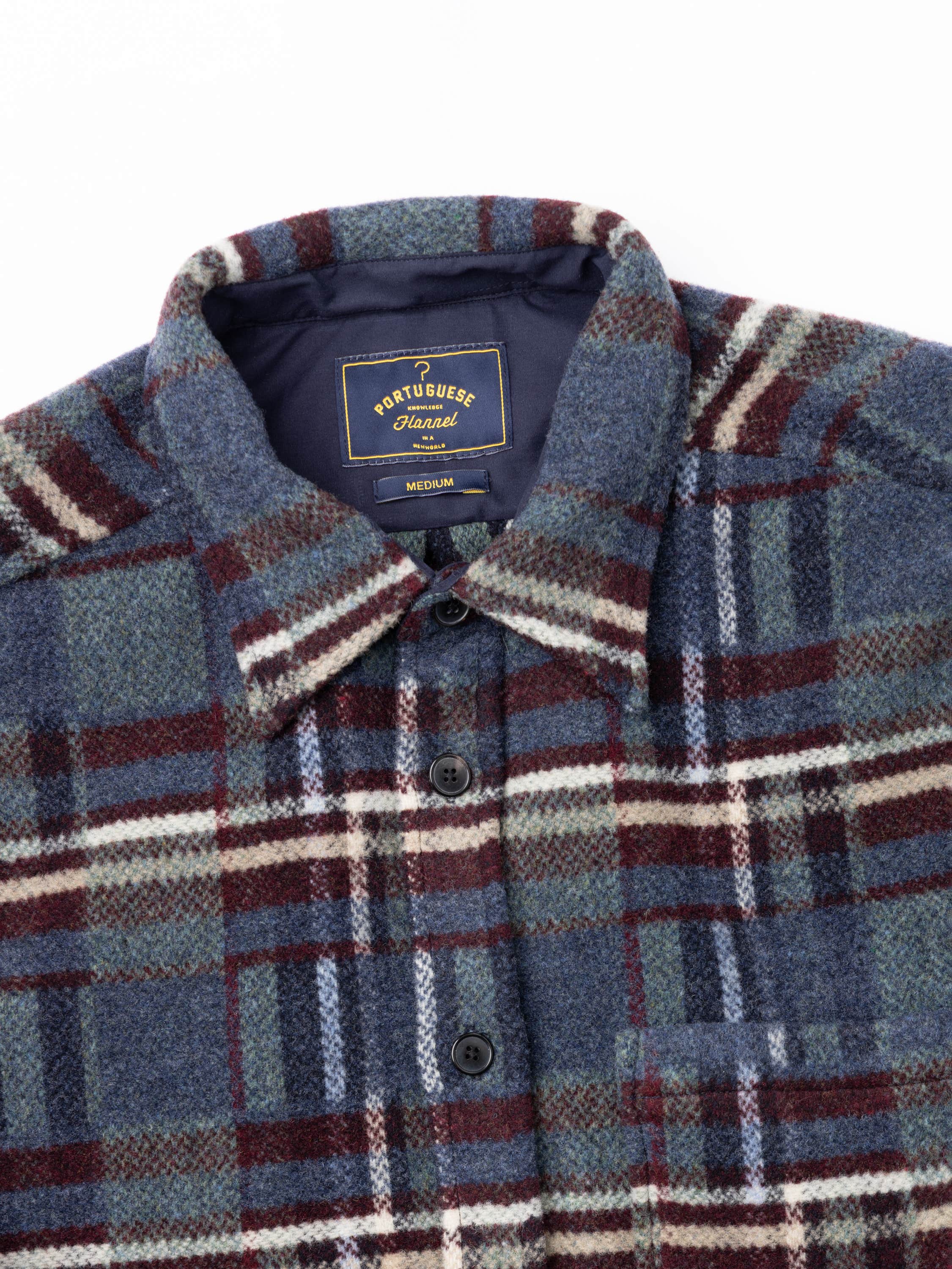 Virgo Blue Stripe Wool Overshirt