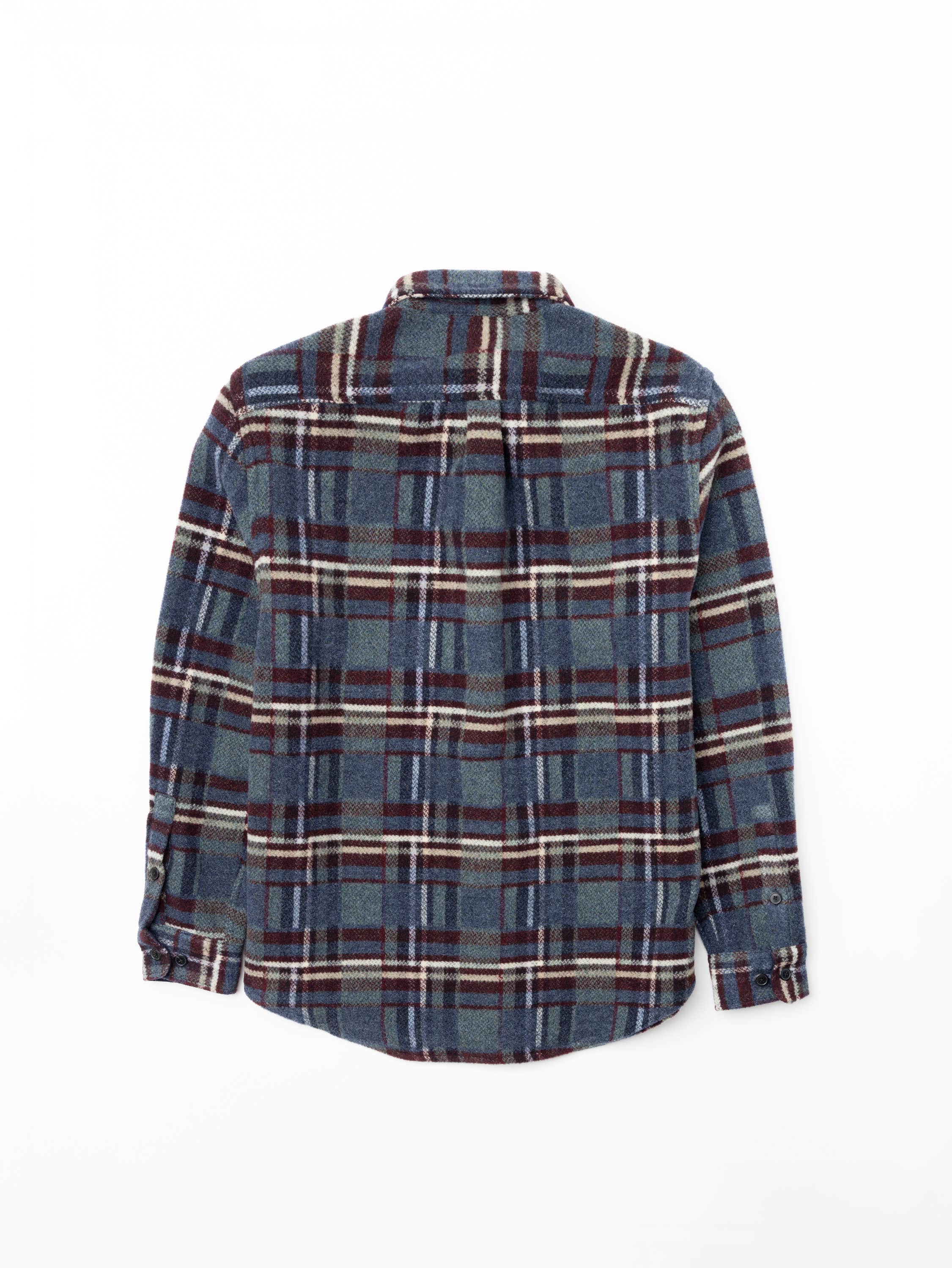 Virgo Blue Stripe Wool Overshirt