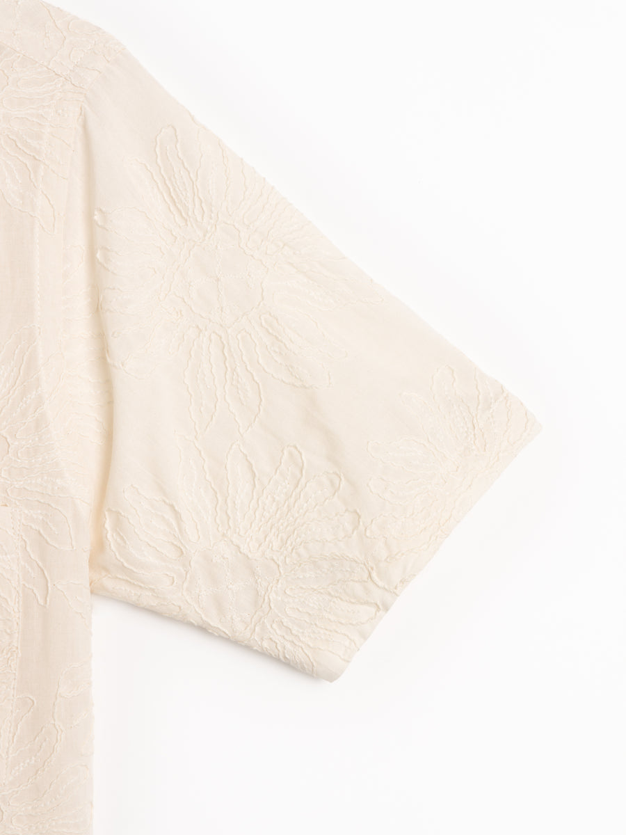 Duke Patern White Duke Pattern Cotton Camp Collar Shirt – The Helm Clothing