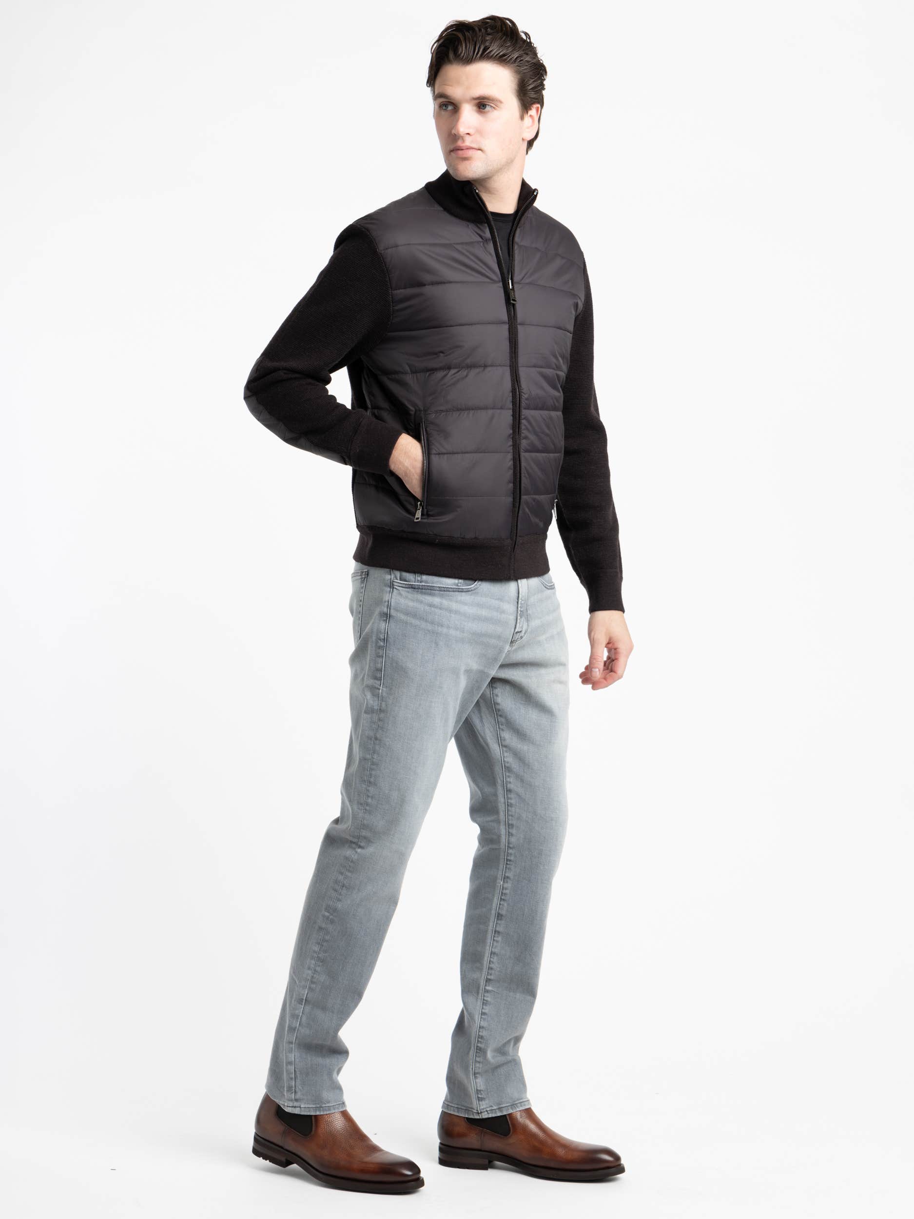 Hybrid Full-Zip Sweater