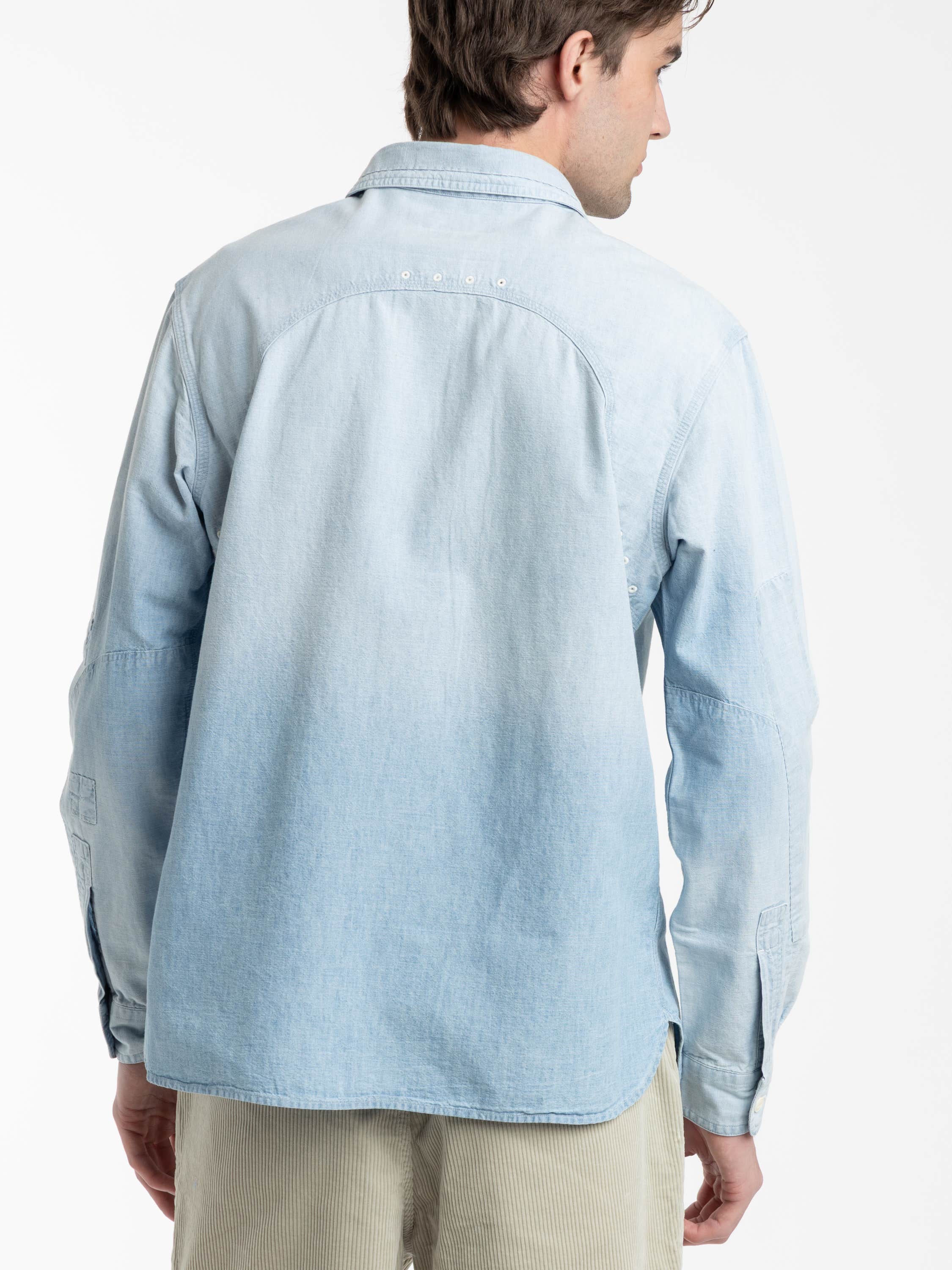 Blue Classic Fit Chambray Shirt