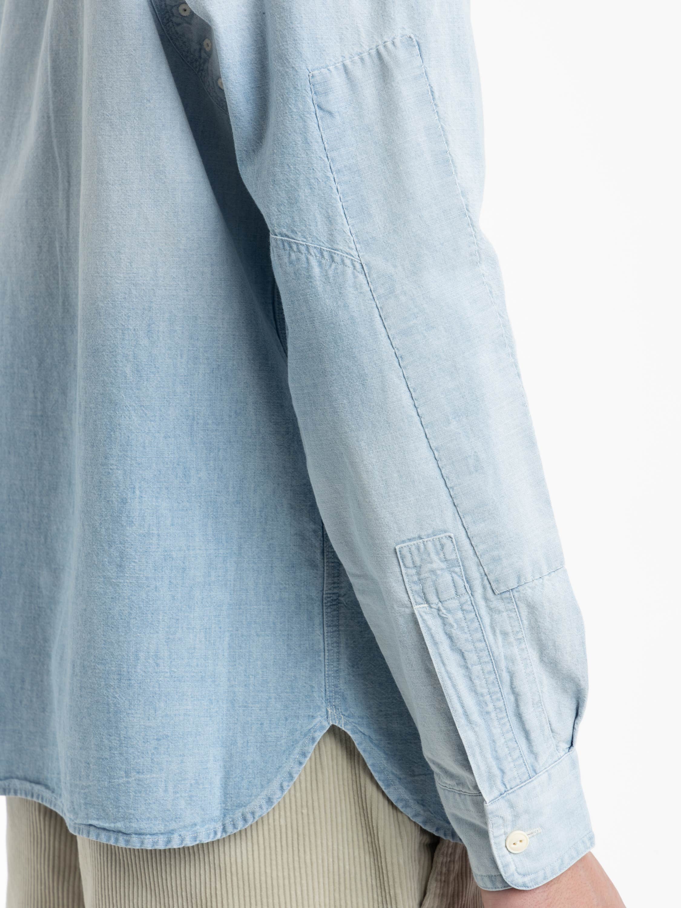 Blue Classic Fit Chambray Shirt