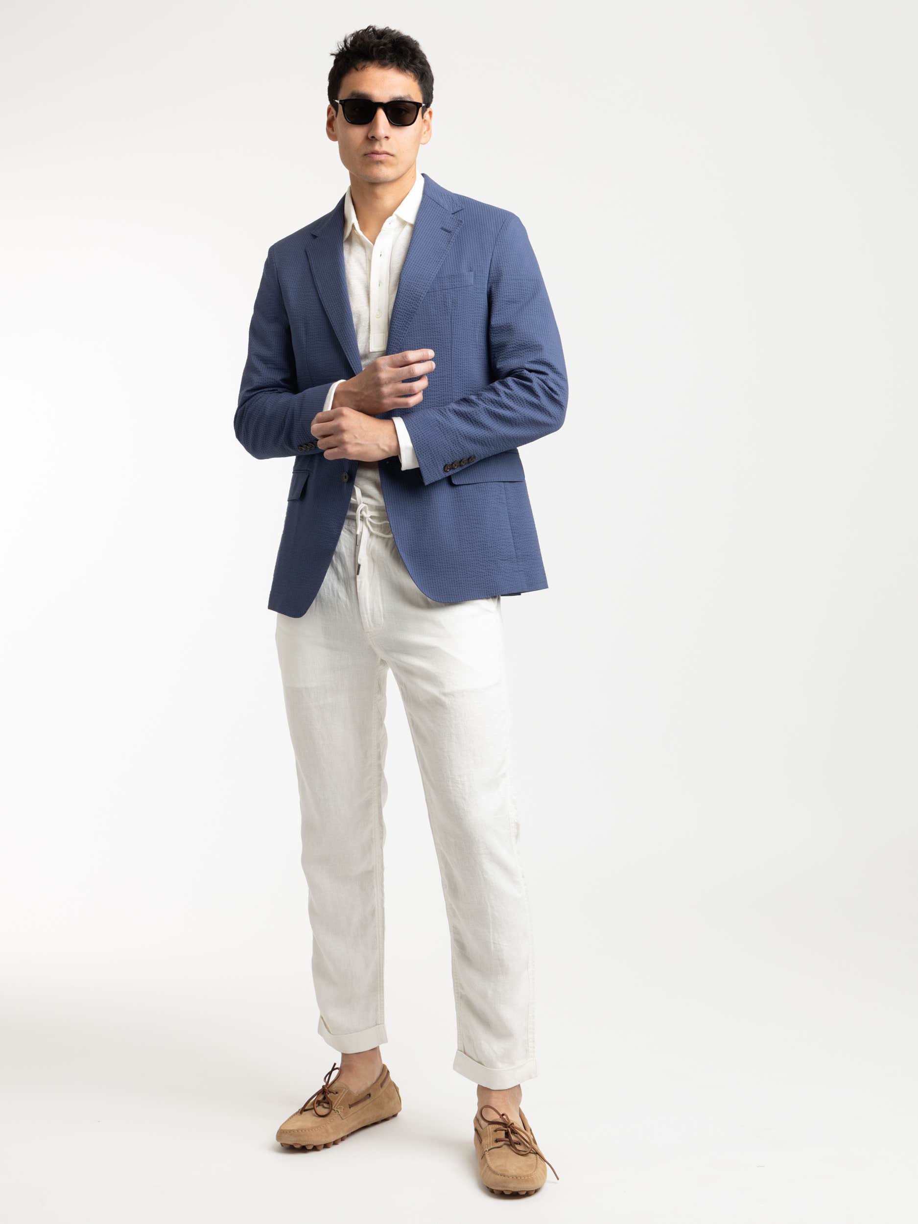 Blue Polo Soft Tailored Seersucker Sport Coat