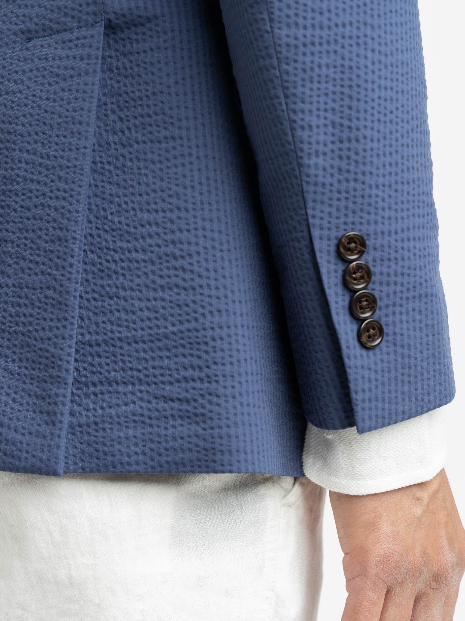 Blue Polo Soft Tailored Seersucker Sport Coat