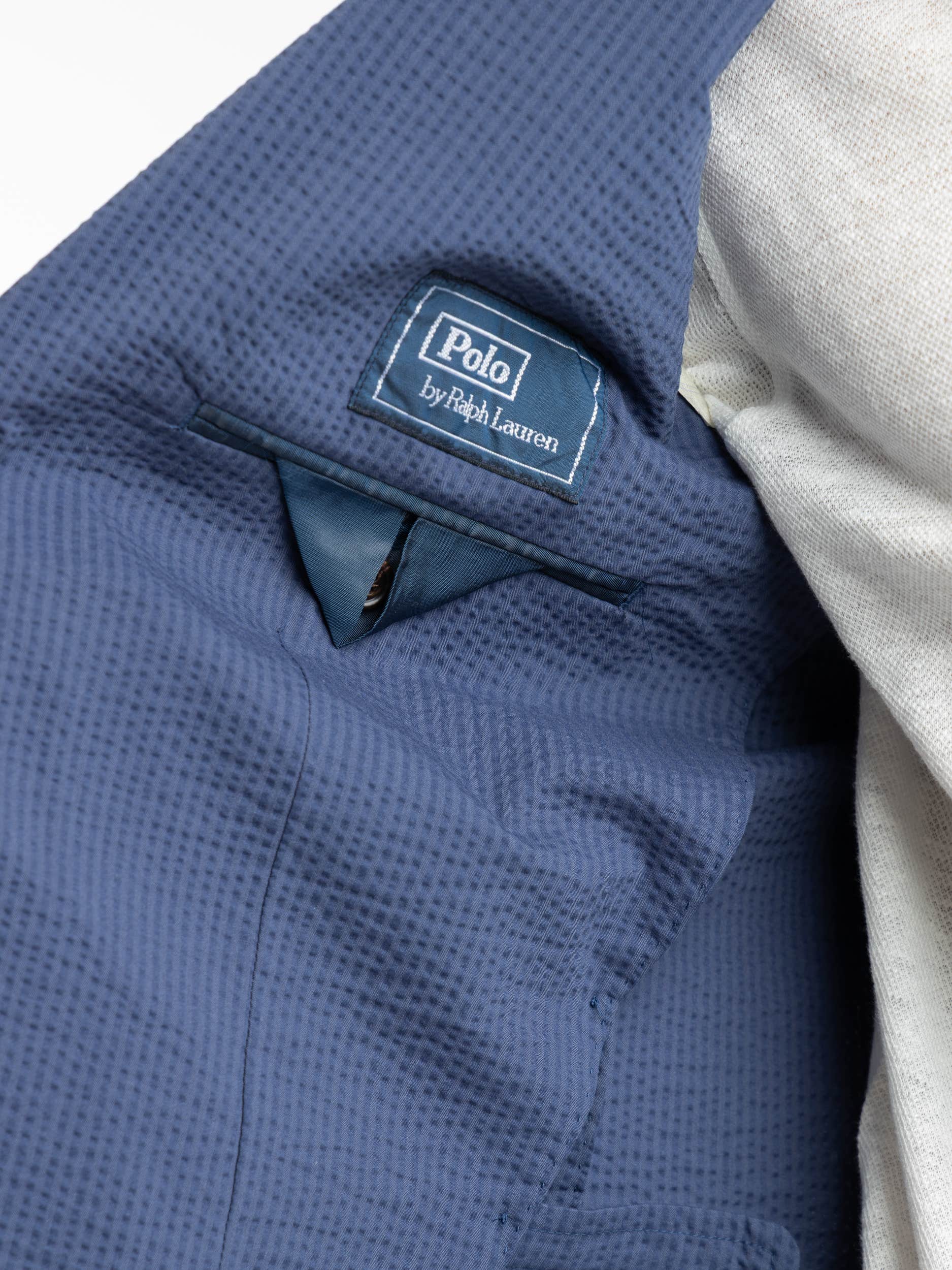 Blue Polo Soft Tailored Seersucker Sport Coat