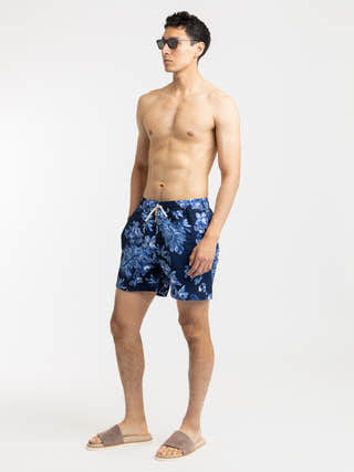 Polo Ralph Lauren Blue Tropical Traveler Classic Swim Trunk