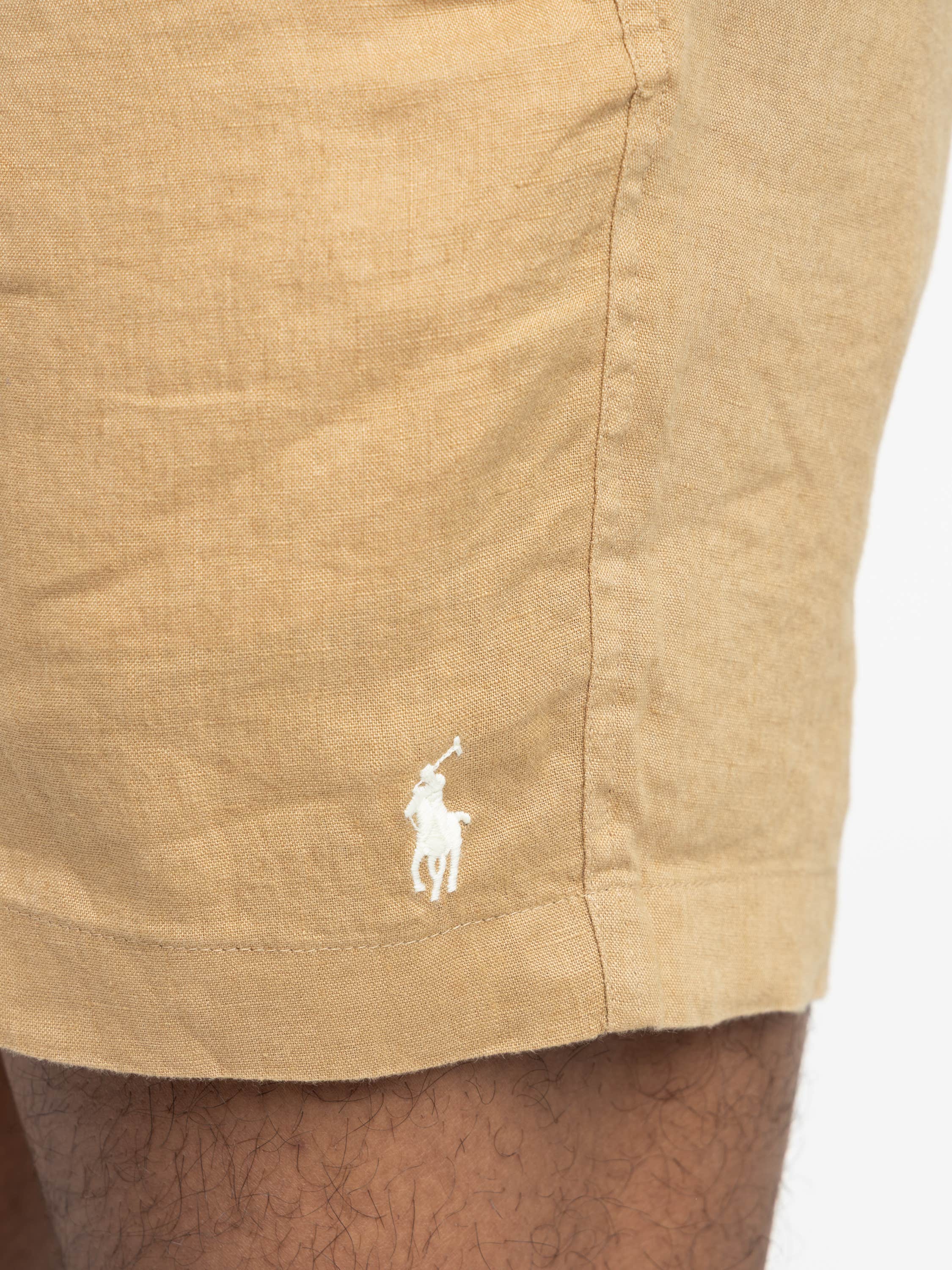 Cafe Tan Prepster Linen Short