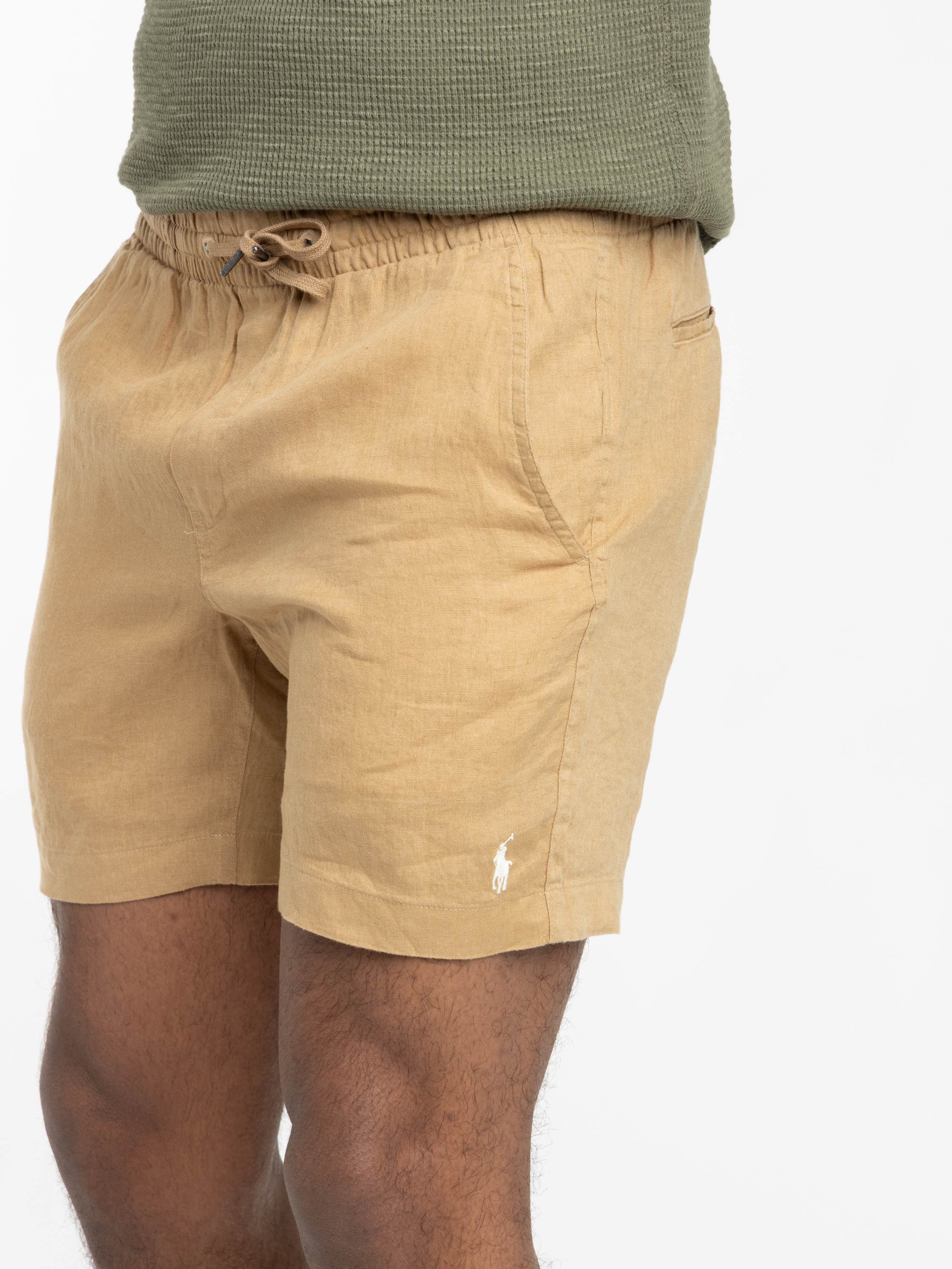 Cafe Tan Prepster Linen Short