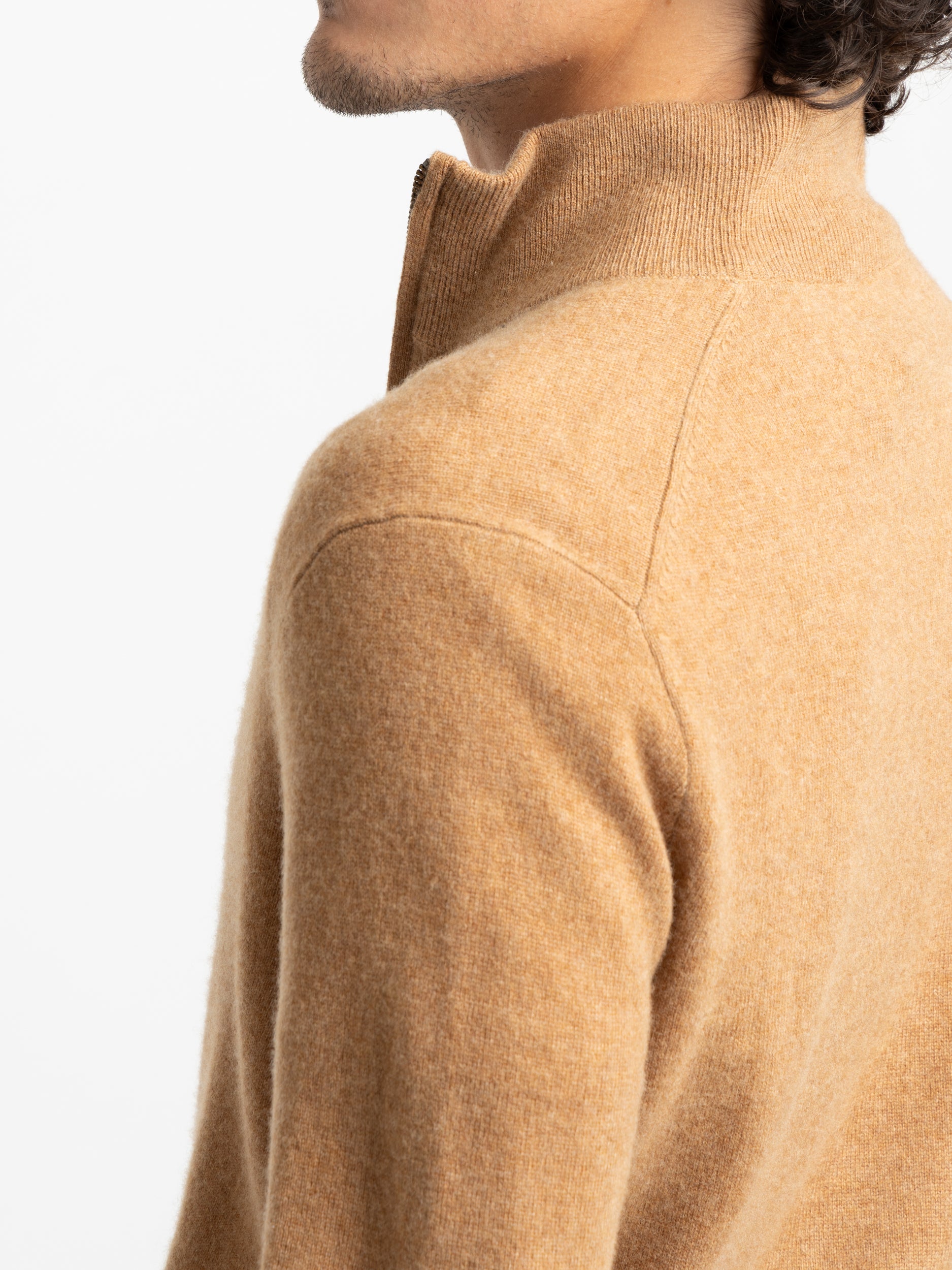 Camel Wool Quarter Zip – The Helm Clothing