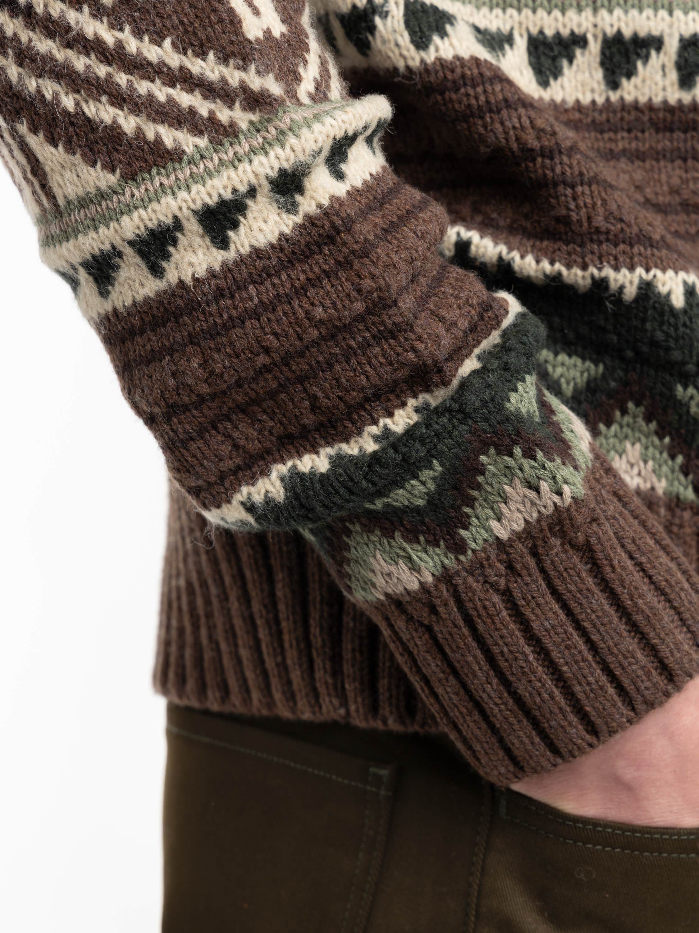 Geometric Cotton-Blend Sweater