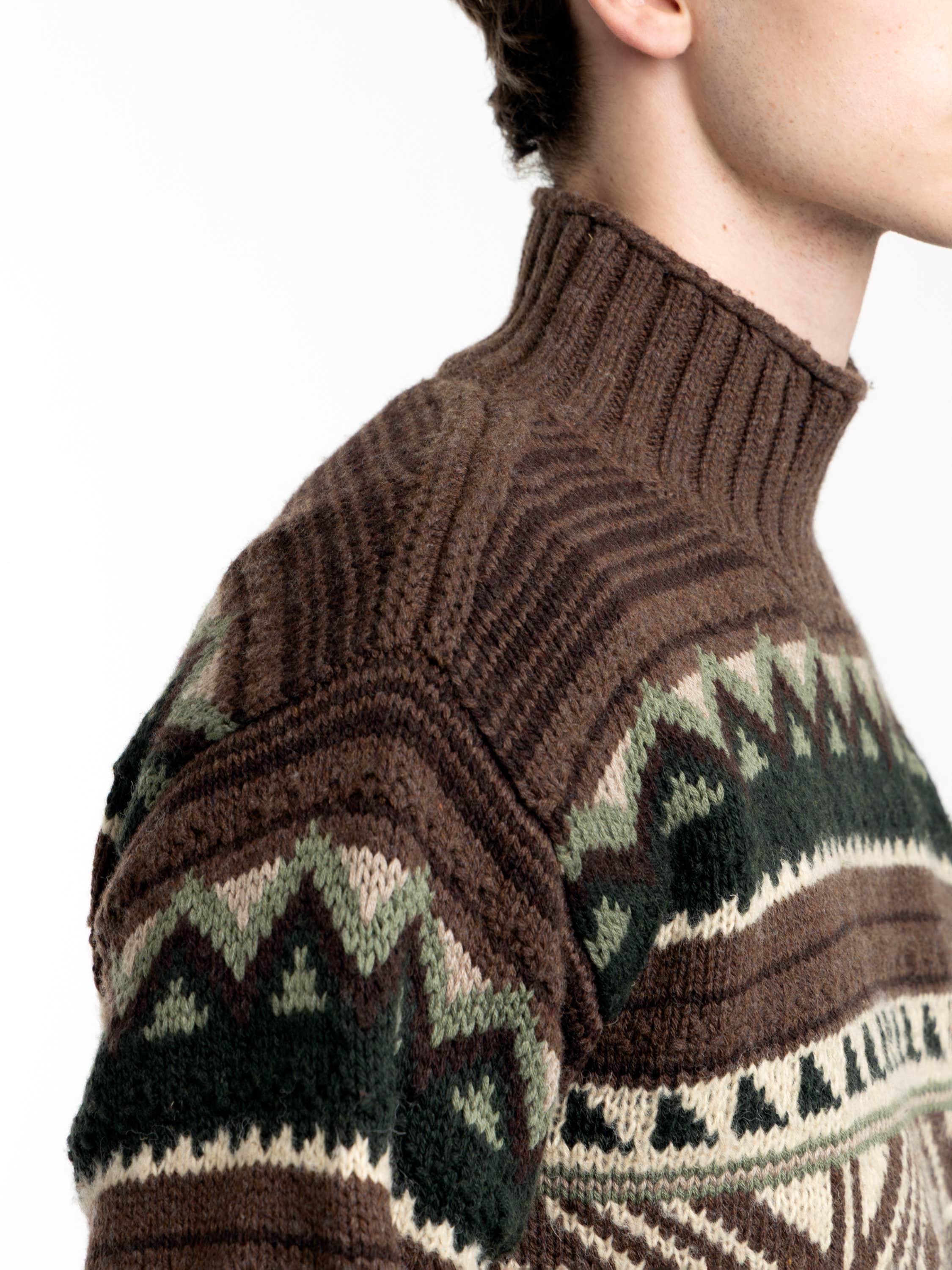 Geometric Cotton-Blend Sweater