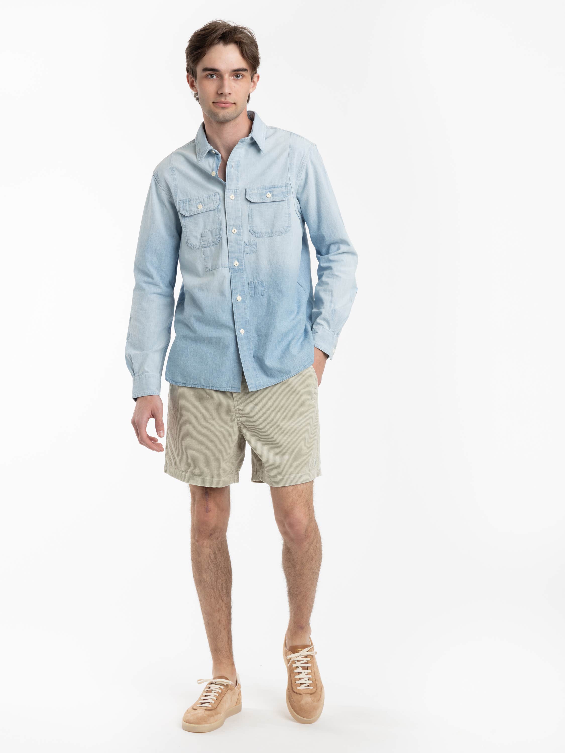 Khaki Stone Prepster Corduroy Shorts
